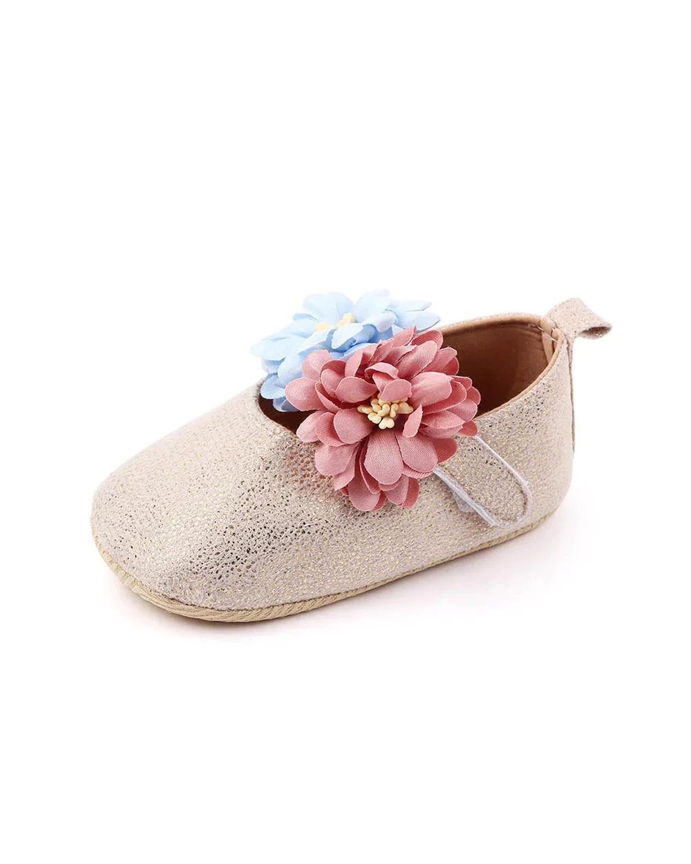 NINO BELLO Golden Flower Fancy Velcro Bellies For Infants - Image 4