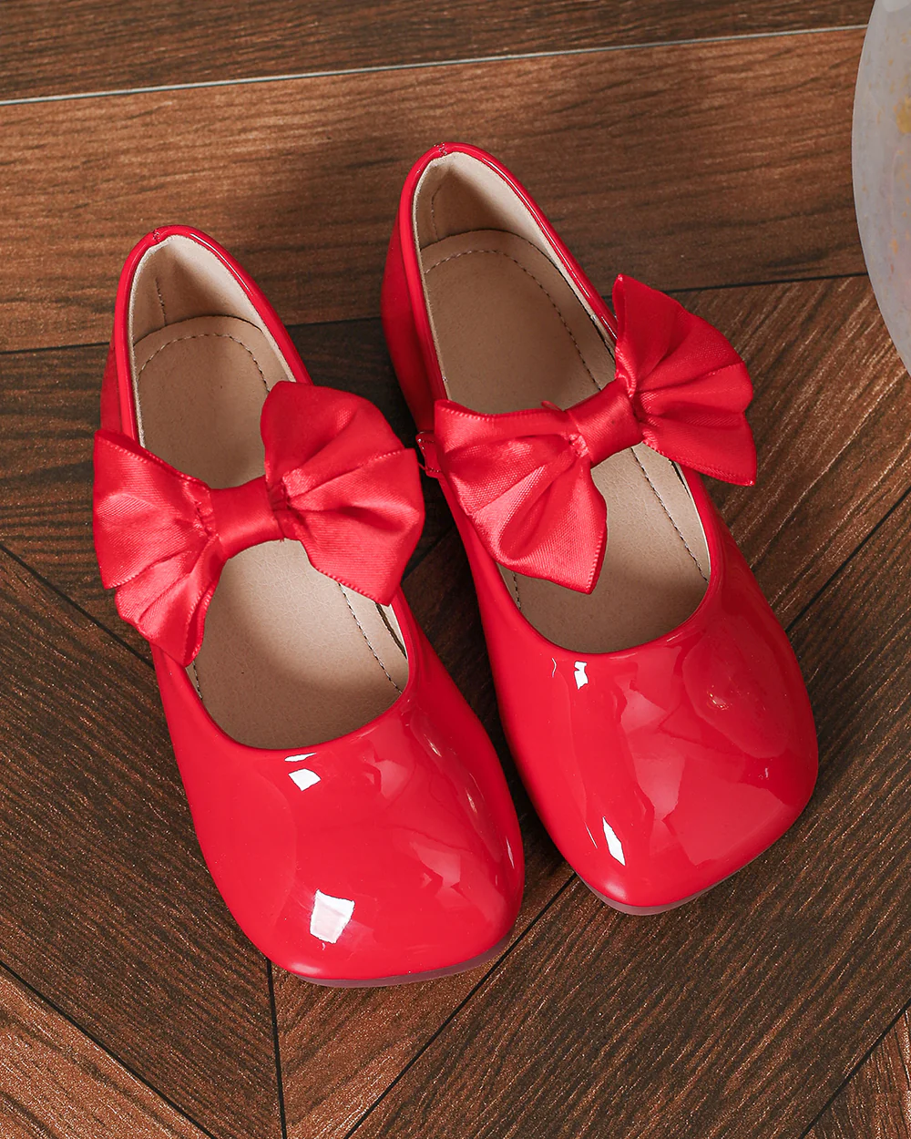 NINO BELLO Red Bow Adorned Velcro Bellies For Infants - Image 6