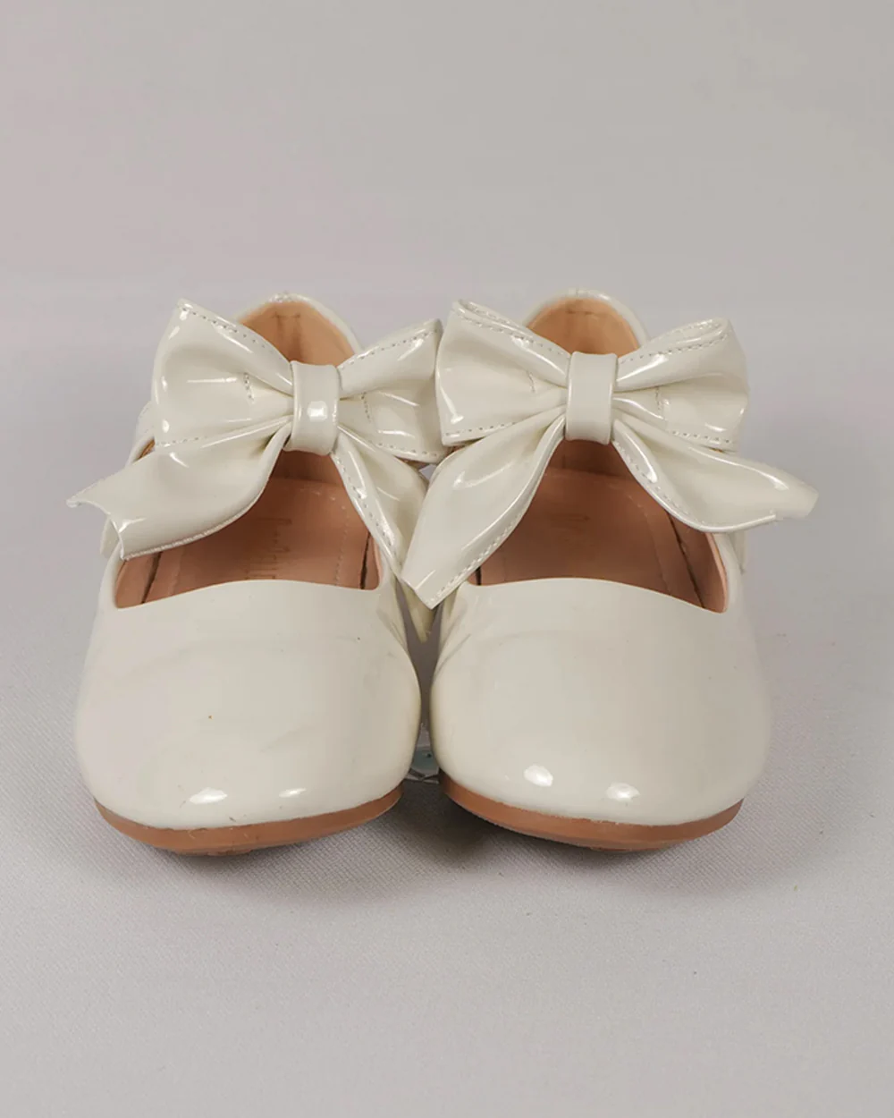NINO BELLO White Big Bow Velcro Bellies-For Infants - Image 3