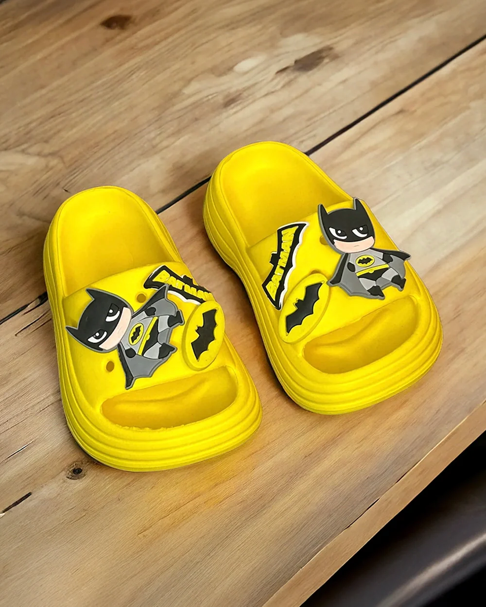 NINO BELLO Yellow Batman Slippers For Infants