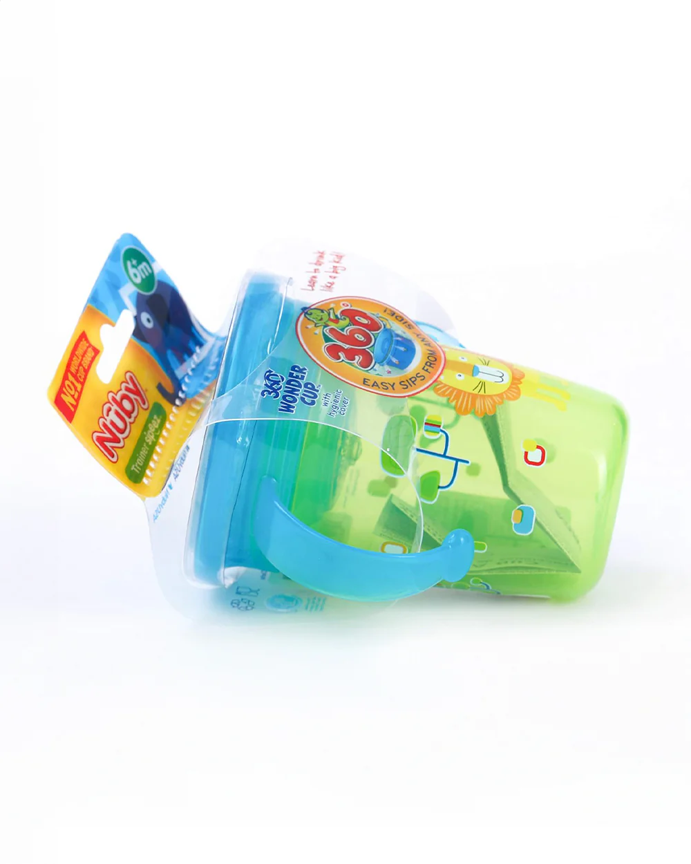 Nuby 360º Wonder Cup-No Spill-Easy Grip Design-Green-For Infants - Image 9
