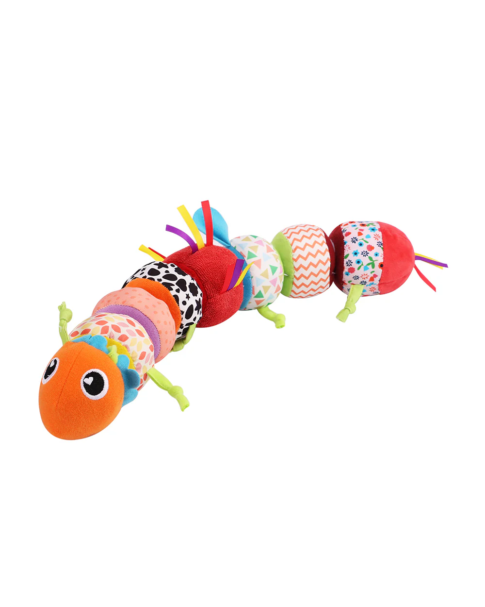 nuluv Activity Caterpillar Rattle & Soft Toy with Crinkle Sound-Non Toxic-Plush Toy-For 3M+