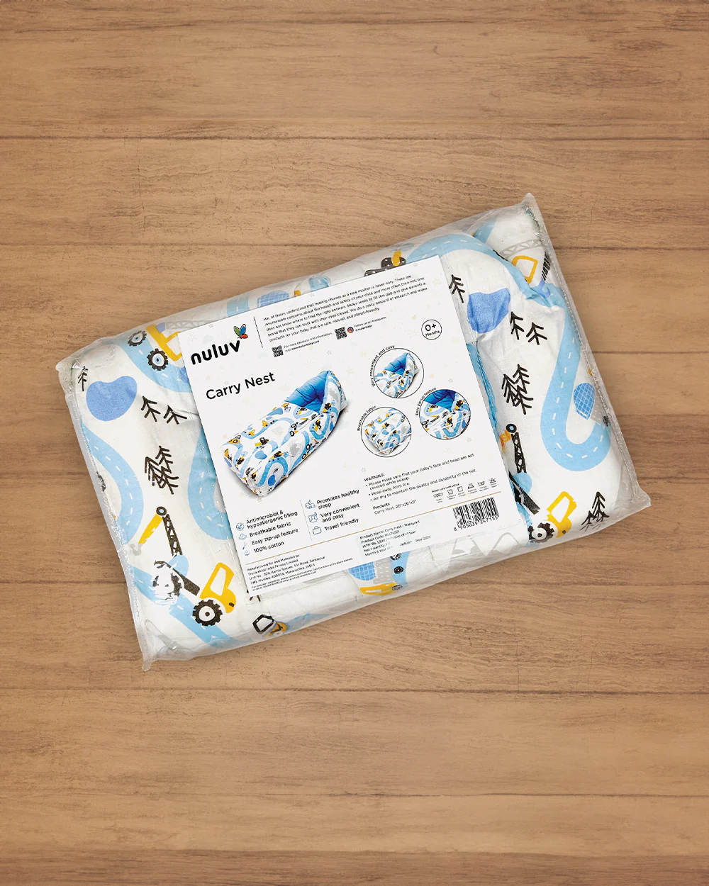 nuluv Baby Carrier Nest-100% Cotton With Antimicrobial & Hypoallergenic Filling-Transport-Newborn Bed - Image 8