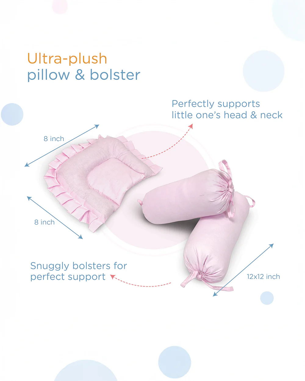 nuluv Baby Gadda Set-100% Cotton With Antimicrobial & Hypoallergenic Filling-Unicorn-Pack of 4-For Infants - Image 6