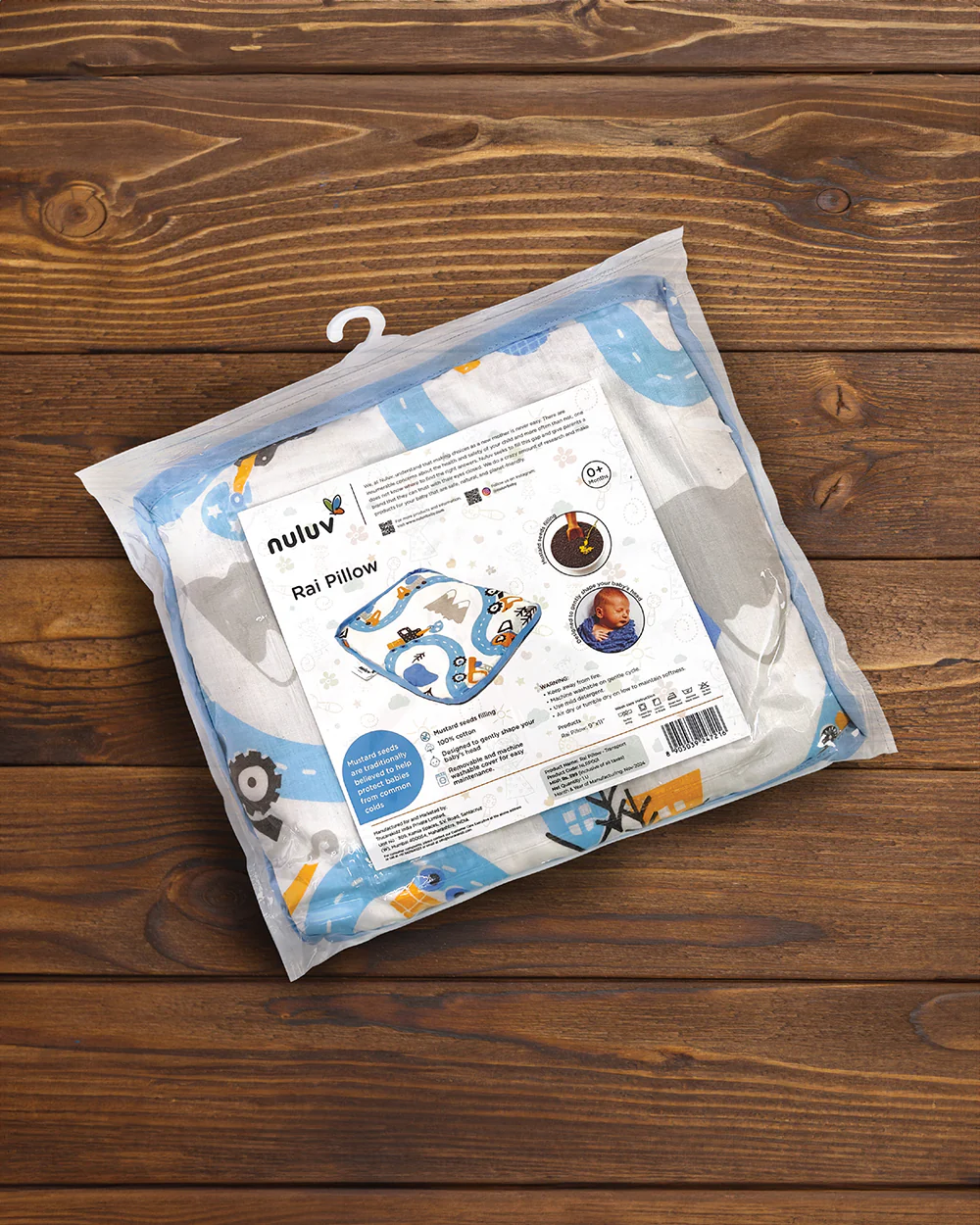 nuluv Baby Pillow-With Mustard Seeds Filling-Transport-For Infants - Image 4