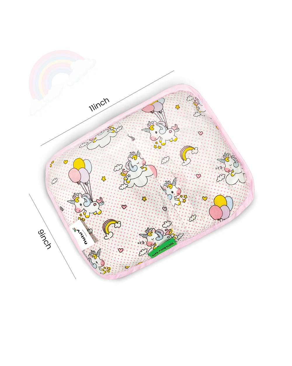 nuluv Baby Pillow-With Mustard Seeds Filling-Unicorn-For Infants - Image 3