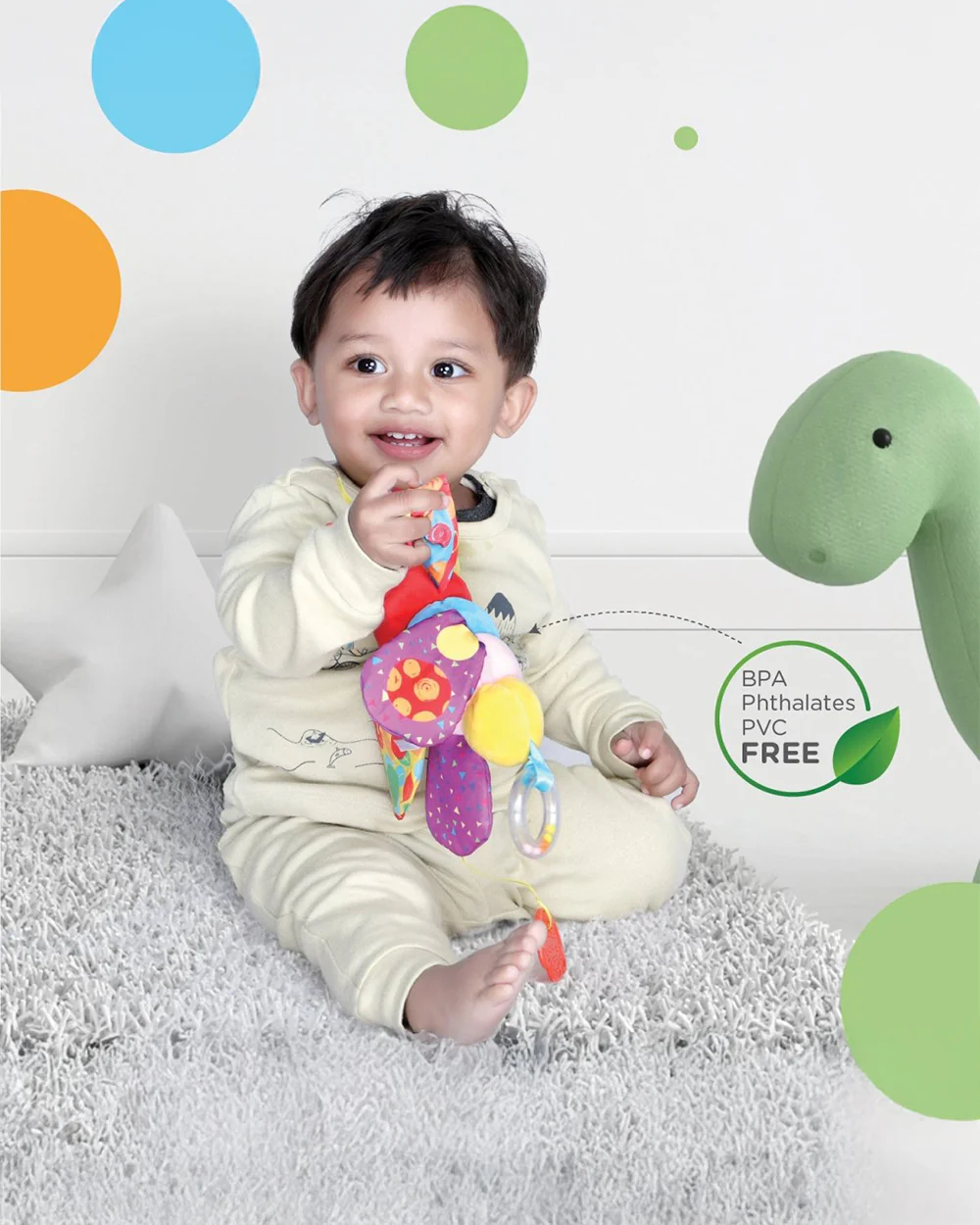 nuluv Butterfly Cot Rattle Teether Toy-Easy Attachment with Stroller & Crib-For Infants - Image 13