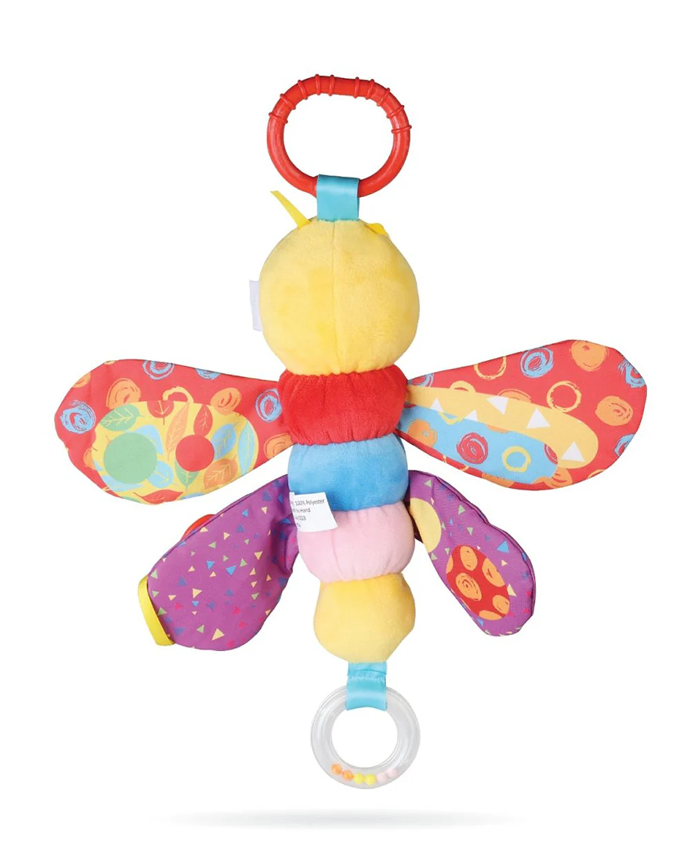 nuluv Butterfly Cot Rattle Teether Toy-Easy Attachment with Stroller & Crib-For Infants - Image 7