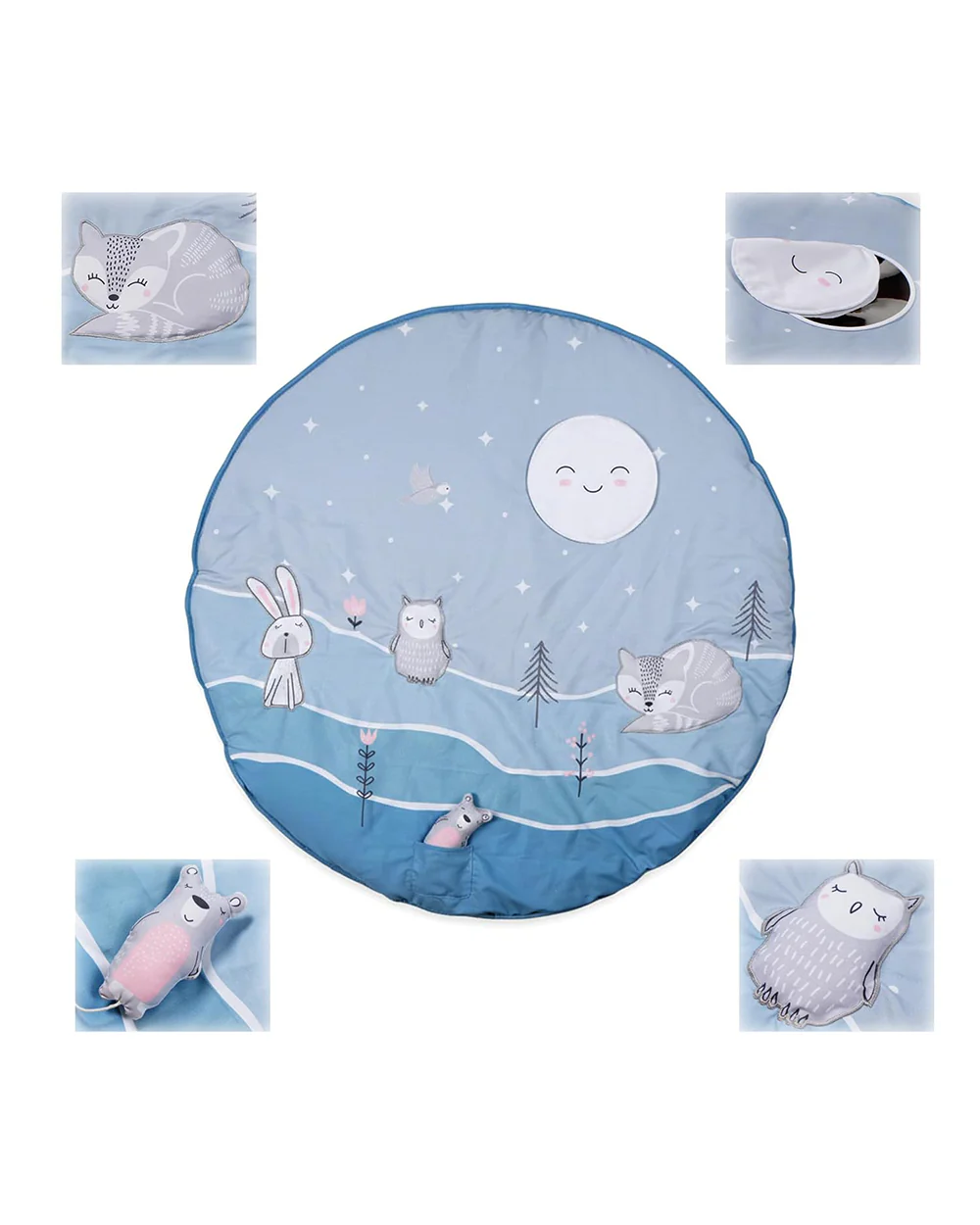 nuluv Moonlight Activity Playmat-With Mirror, Crinkle & Rattle-Soft & Breathable-2M+ - Image 7