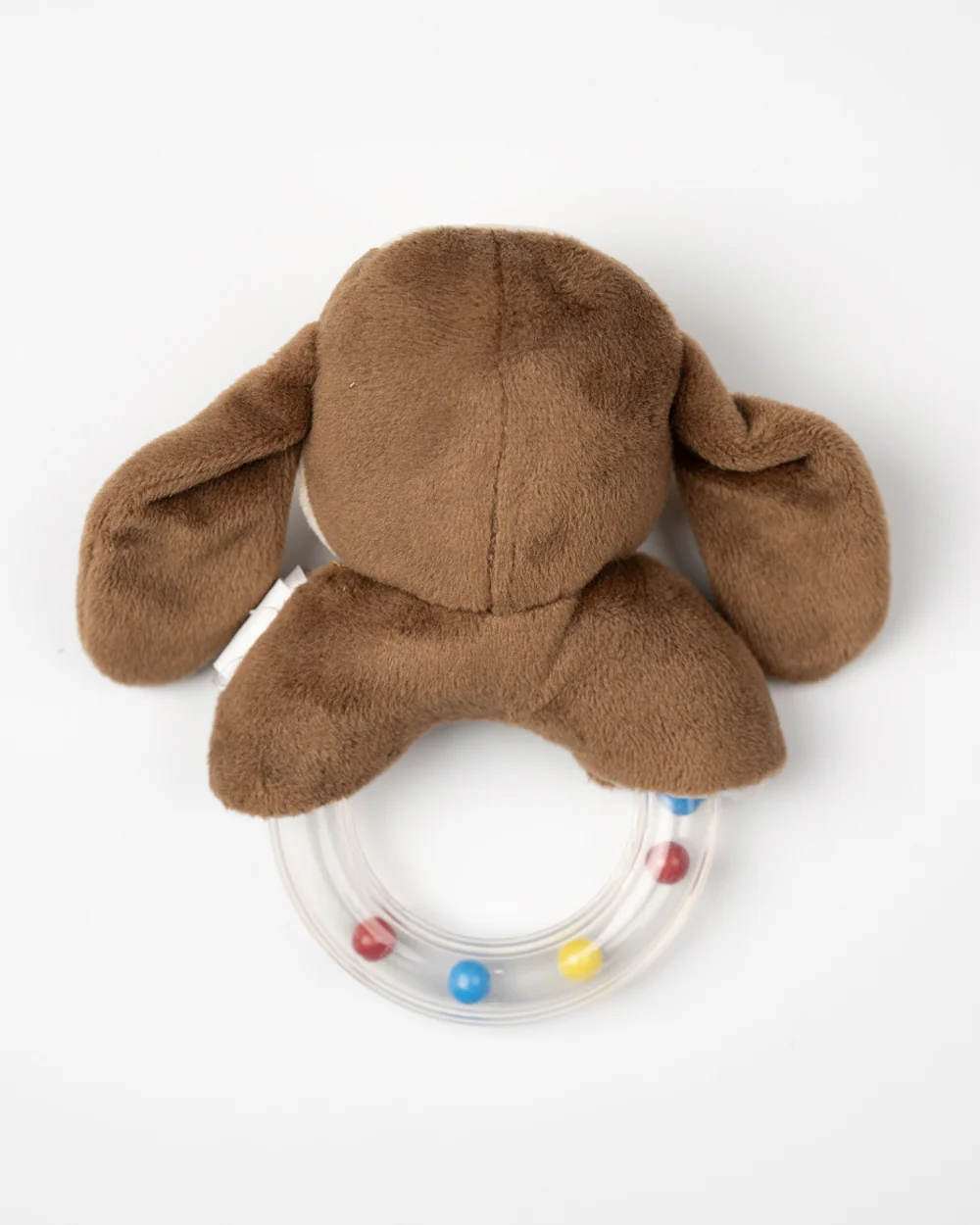 nuluv Puppy Rattle Teether Toy-Plush Rattle-Smooth Edges- BPA and PVC Free-Brown-3M+ - Image 3