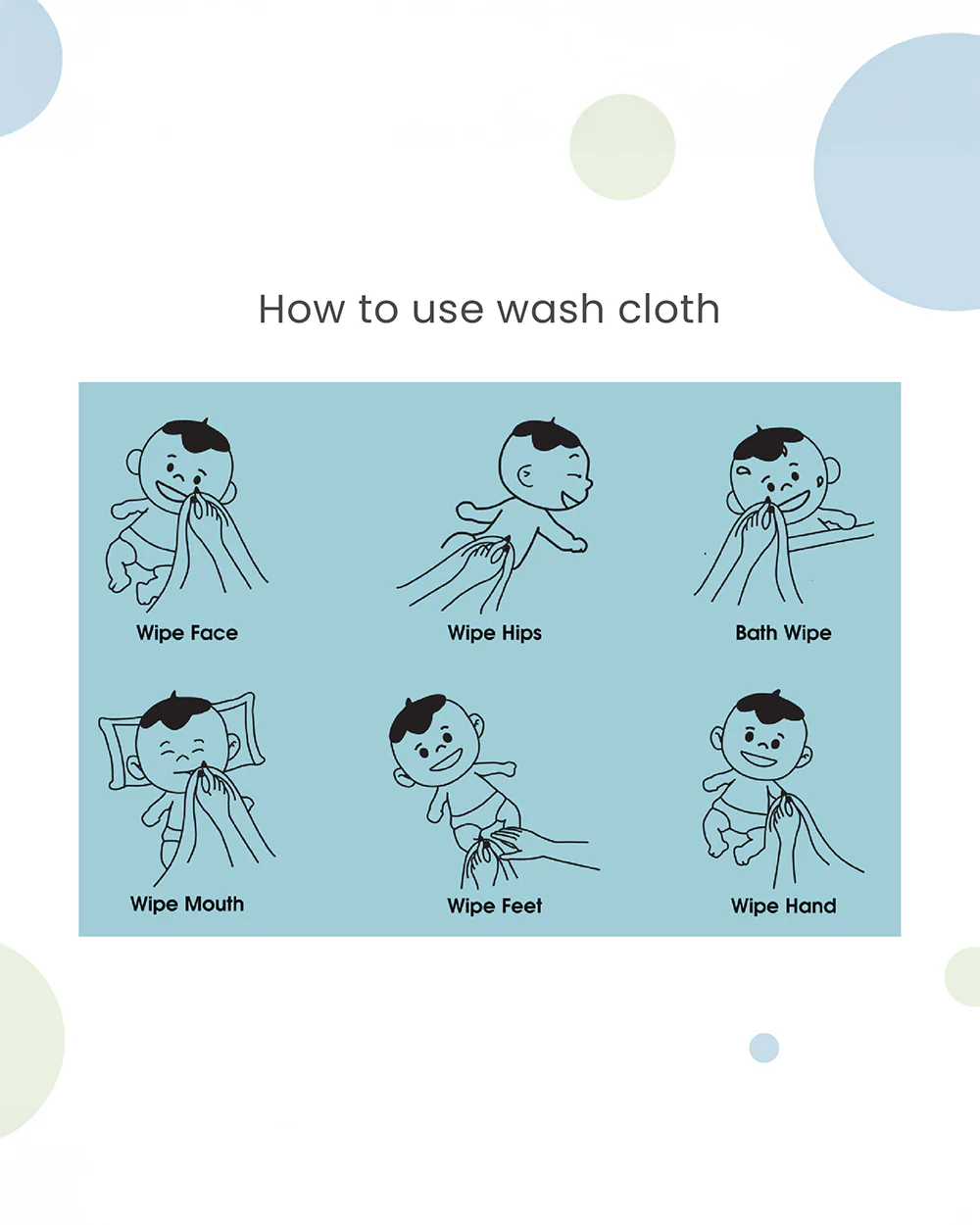 nuluv Yellow Pineapple Wash Cloths-Multipurpose Use-For 0-6 Months-Pack of 6 - Image 6