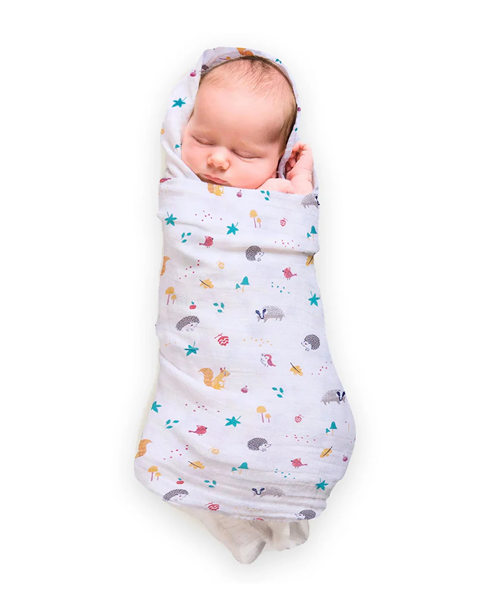 nuluv Yellow Squirrel Swaddle-Bamboo Cotton Wrap-Multicolor-Infant Wraps-Pack of 2 - Image 5