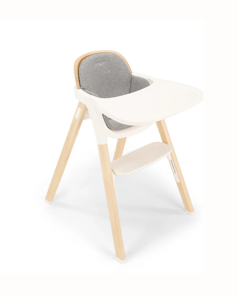 Nuna Bryn Baby High Chair-With Removable Seat Pad & Child Tray-Tool Free Assembly-Made From Premium Black Walnut & Maple Woods-For 6M+ (Upto 100 Kg)-Heritage