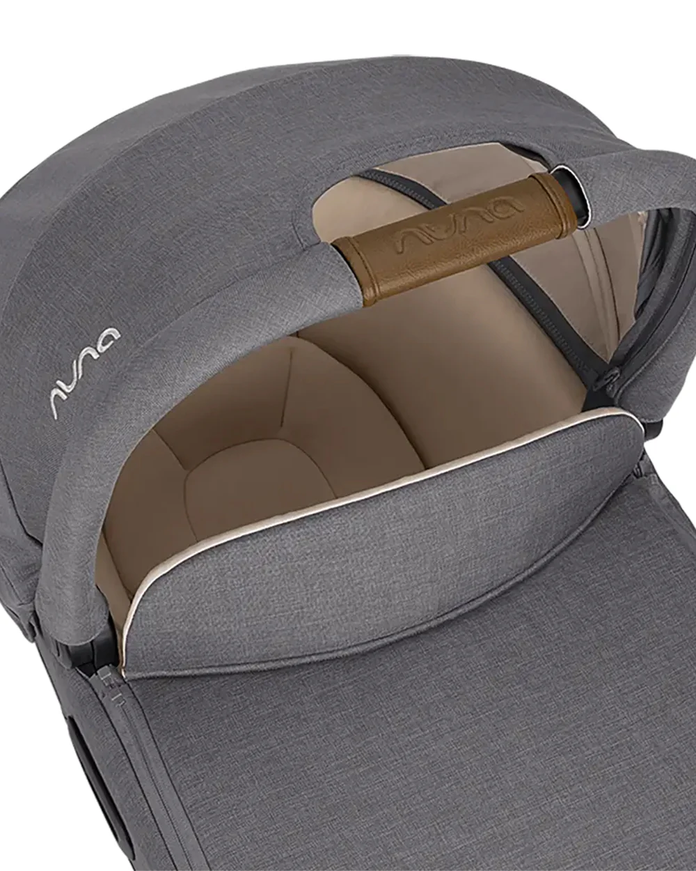 Nuna Cari NEXT Baby Carry Cot-Doubling As Car Seat & Carry Cot-3 Point Harness-With Organic Jersey Infant Insert & Dream Drape-2 Years Warranty-For 0 to 12M (Upto 13 Kg)-Granite - Image 10