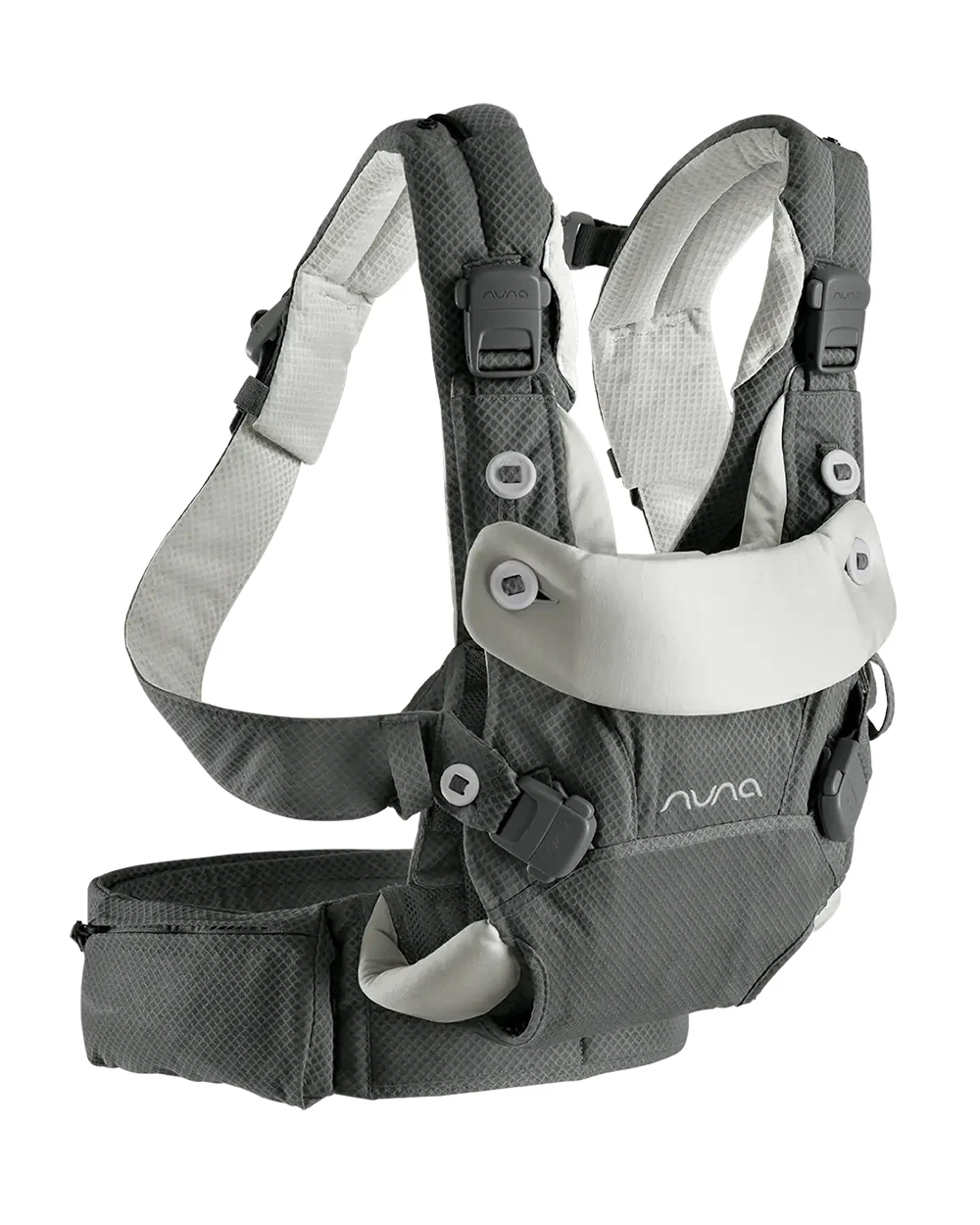 Nuna Cudl Baby Carrier-With 4 Carry Positions-Four Ergonomic Magnetic Buckles-Removable & Washable Infant Head Support-For 0 to 3Y (Upto 16Kg)-Granite - Image 5