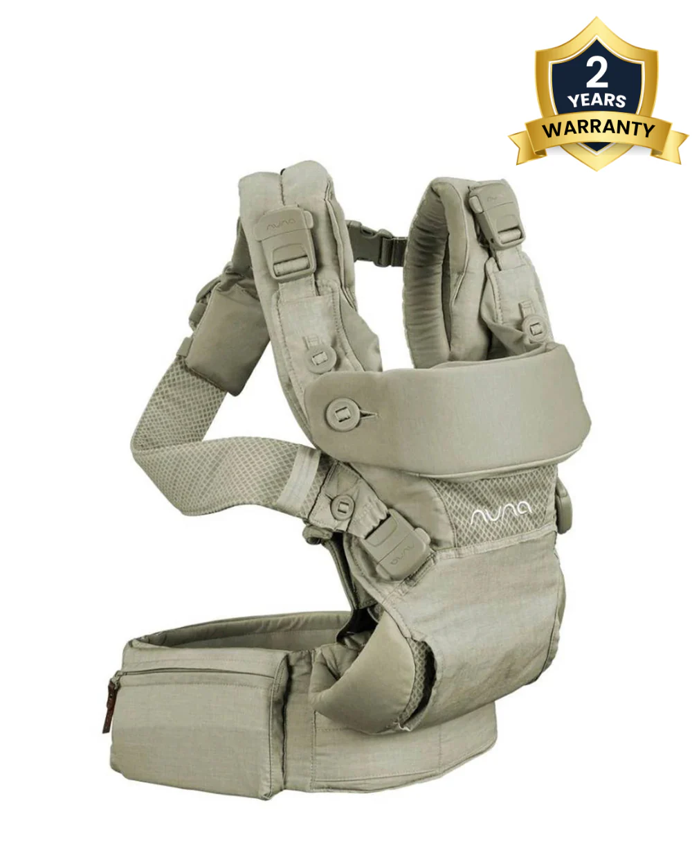 Nuna Cudl Baby Carrier-With 4 Carry Positions-Four Ergonomic Magnetic Buckles-Removable & Washable Infant Head Support-For 0 to 3Y (Upto 16Kg)-Sage - Image 2