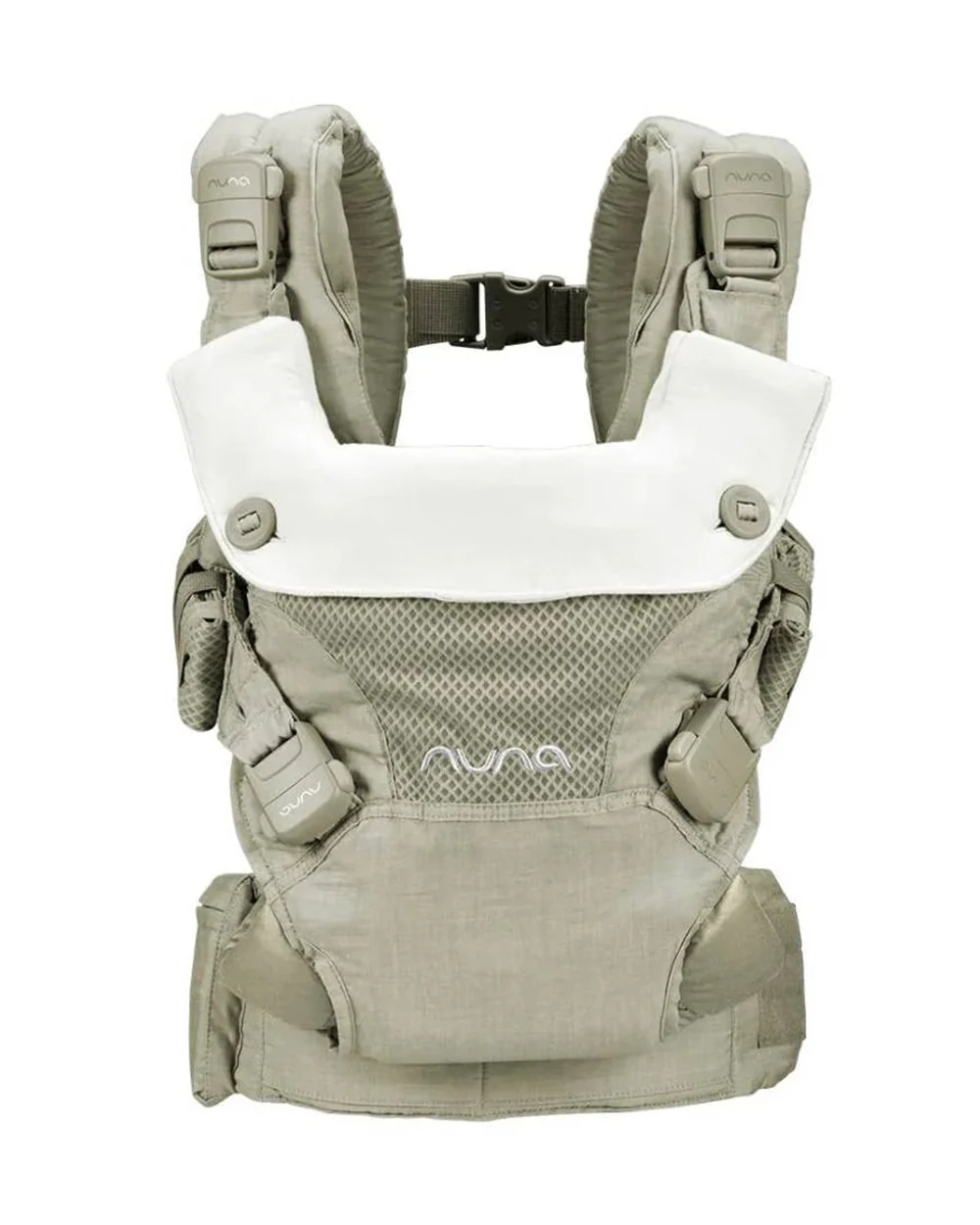 Nuna Cudl Baby Carrier-With 4 Carry Positions-Four Ergonomic Magnetic Buckles-Removable & Washable Infant Head Support-For 0 to 3Y (Upto 16Kg)-Sage - Image 3