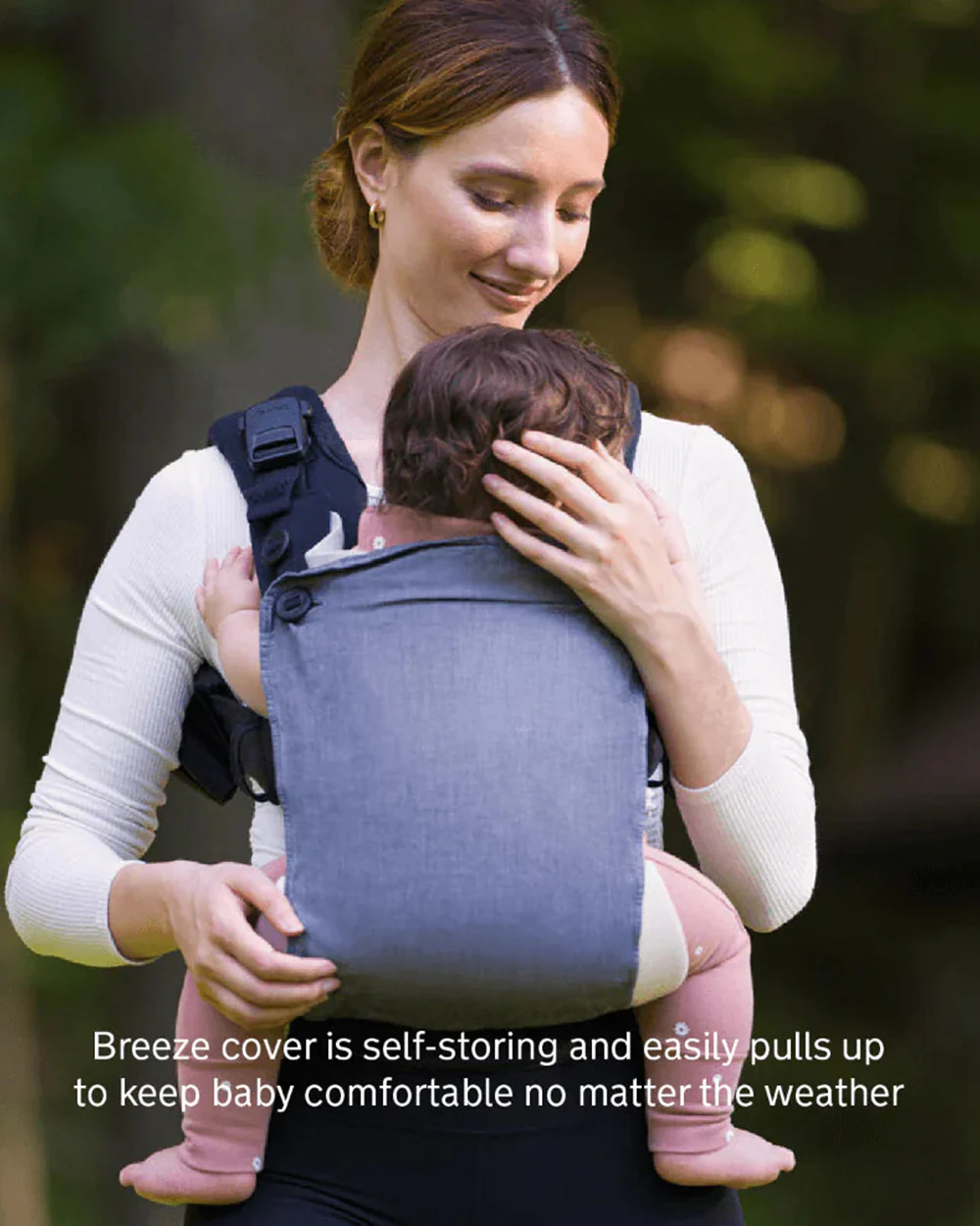 Nuna Cudl Clik Baby Carrier-4 Carry Positions-Innovative Leg Openings-For 0 to 3Y (Upto 16Kg)-Denim - Image 9