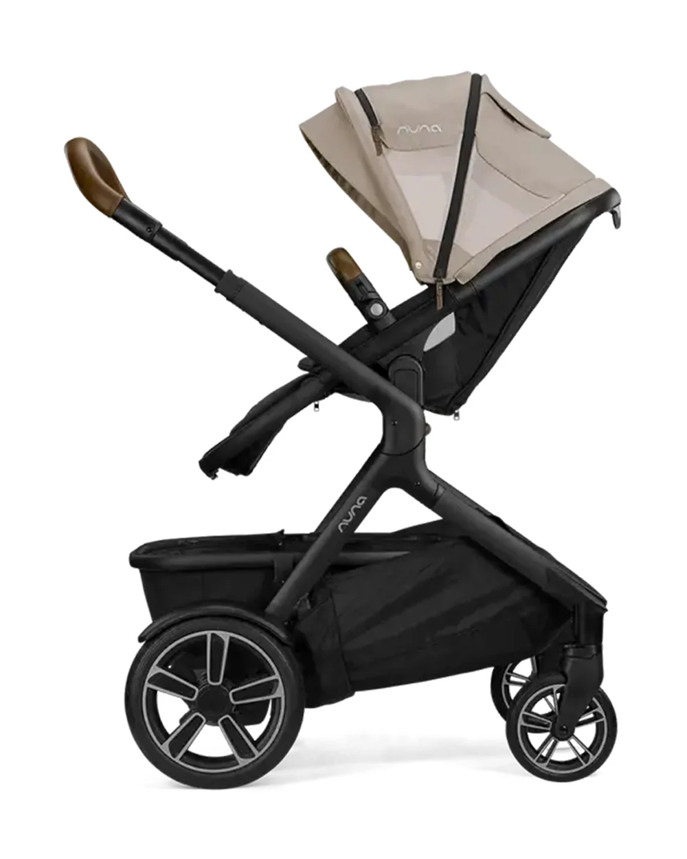 Nuna Demi Grow Baby Stroller-With Cup Holder-Converts to Double or Twin Stroller-Custom Dual Suspension-Pram for 6M to 4Y (Upto 22 Kg)-Timber - Image 6