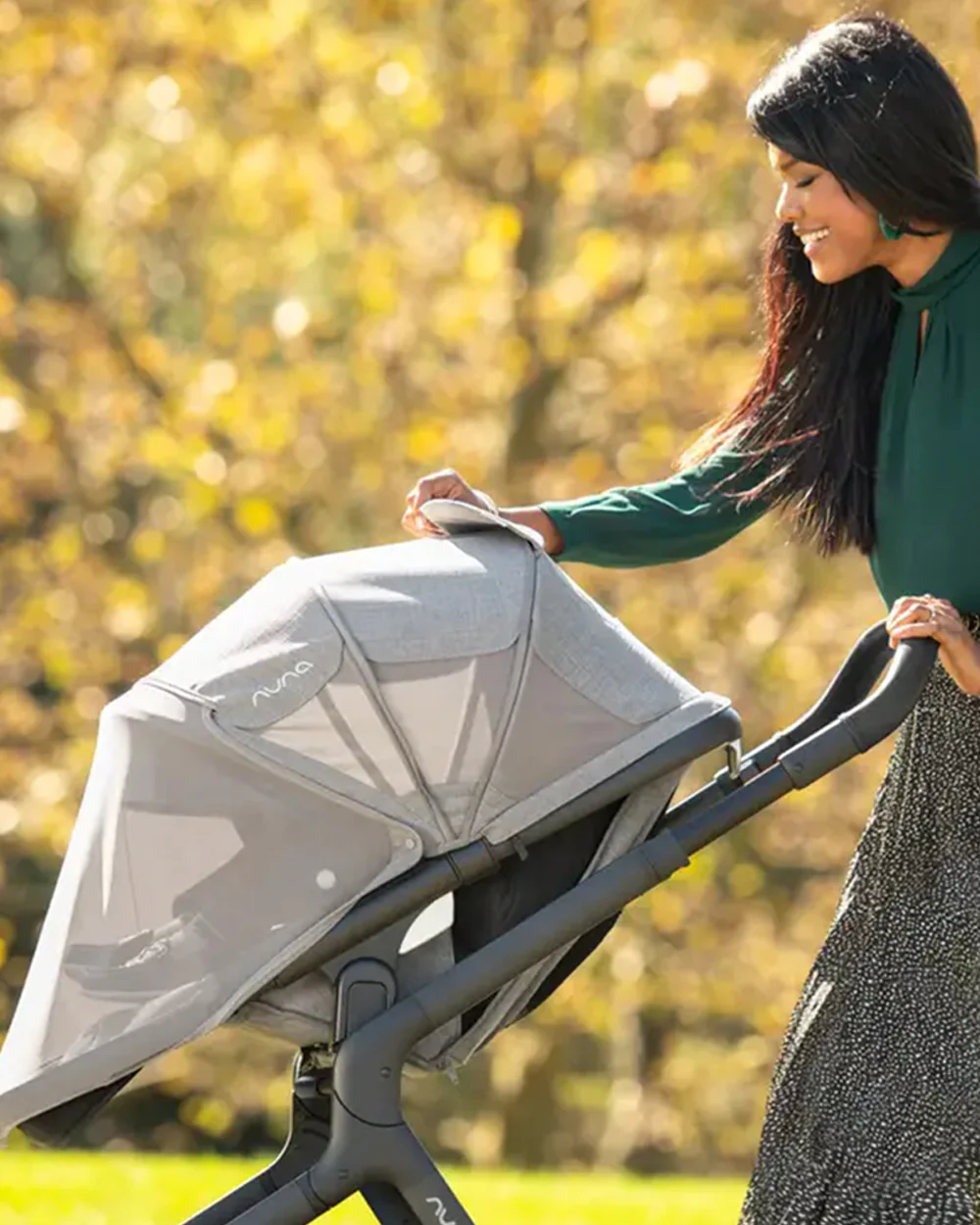 Nuna Demi Grow Baby Stroller-With Cup Holder-Converts to Double or Twin Stroller-Custom Dual Suspension-Pram for 6M to 4Y (Upto 22 Kg)-Timber - Image 8