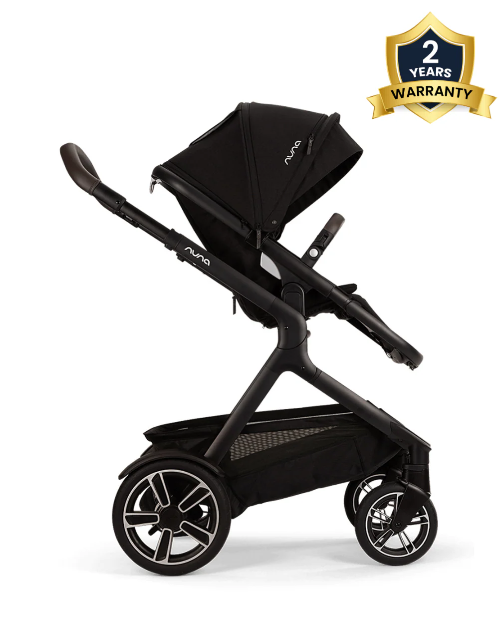 Nuna Demi Next Baby Stroller-With Cup Holder-Height Adjustable Parent Handle Bar-Reversible Seat-Wide Front Wheels-10 Kg Spacious Basket-2 Years Warranty-For 6M to 4Y (Upto 22 Kg)-Caviar - Image 2