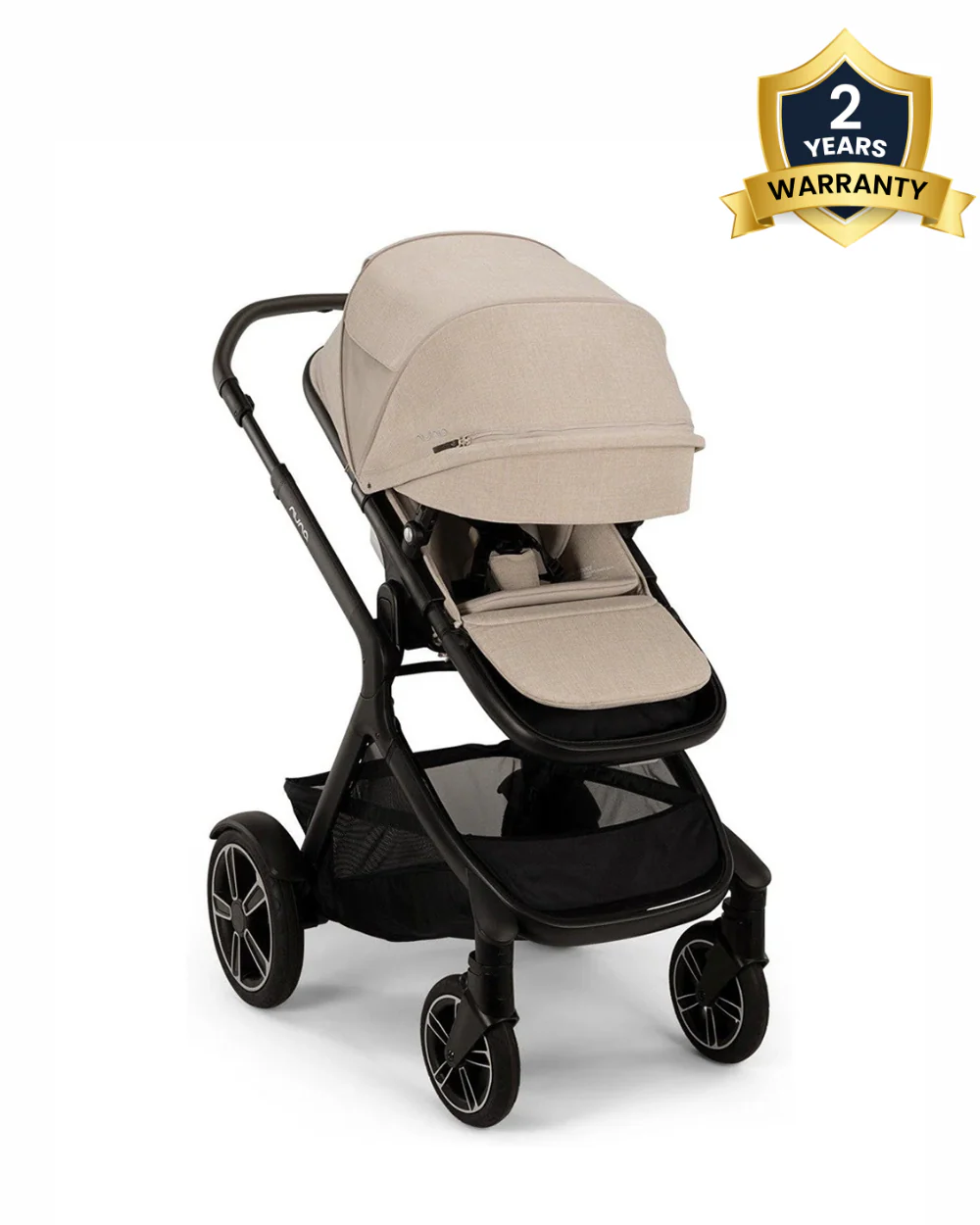Nuna Demi Next Baby Stroller-With Cup Holder-Height Adjustable Parent Handle Bar-Reversible Seat-Wide Front Wheels-10 Kg Spacious Basket-2 Years Warranty-For 6M to 4Y (Upto 22 Kg)-Biscotti - Image 2