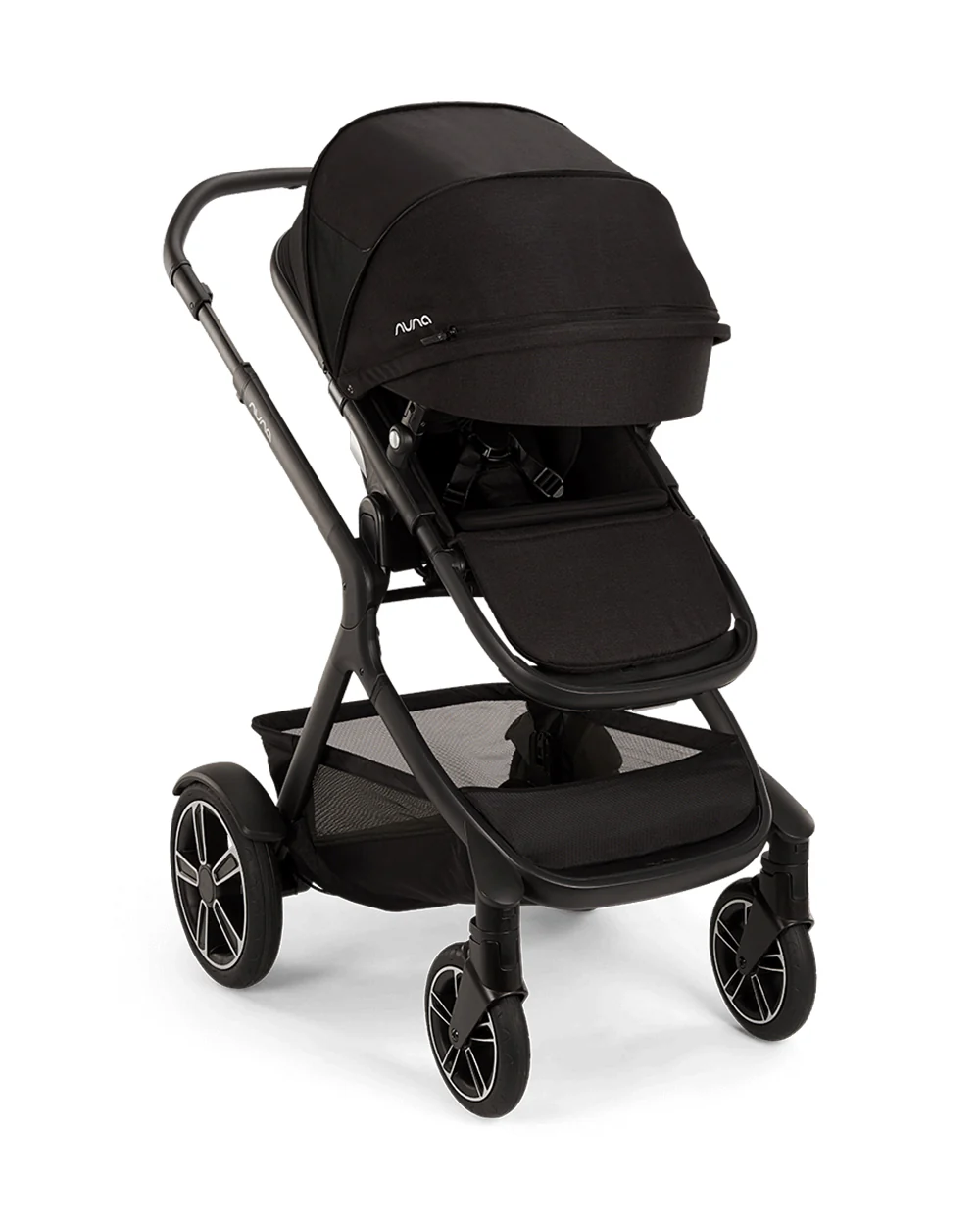 Nuna Demi Next Stroller-With Rider Board & Cup Holder-Stroller Features (Height Adjustable Parent Handle Bar, Reversible Seat Upto 22 Kg)-Rider Board Features (Quick & Easy Attachment, No Adapters Required, Upto 20 Kg)-Caviar - Image 9