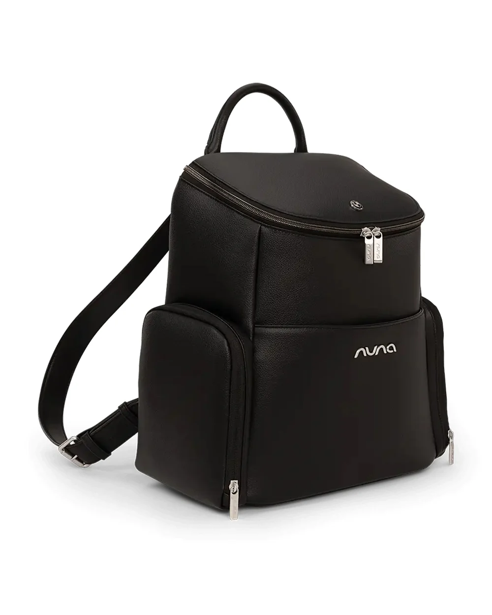 Nuna Essential BMW Collection Diaper Bag-Backpack-Changing Pad With Magnetic Closure-Removable Toiletry Pouch-Back Pocket Unzips Into Trolley Sleeve-Element - Image 2