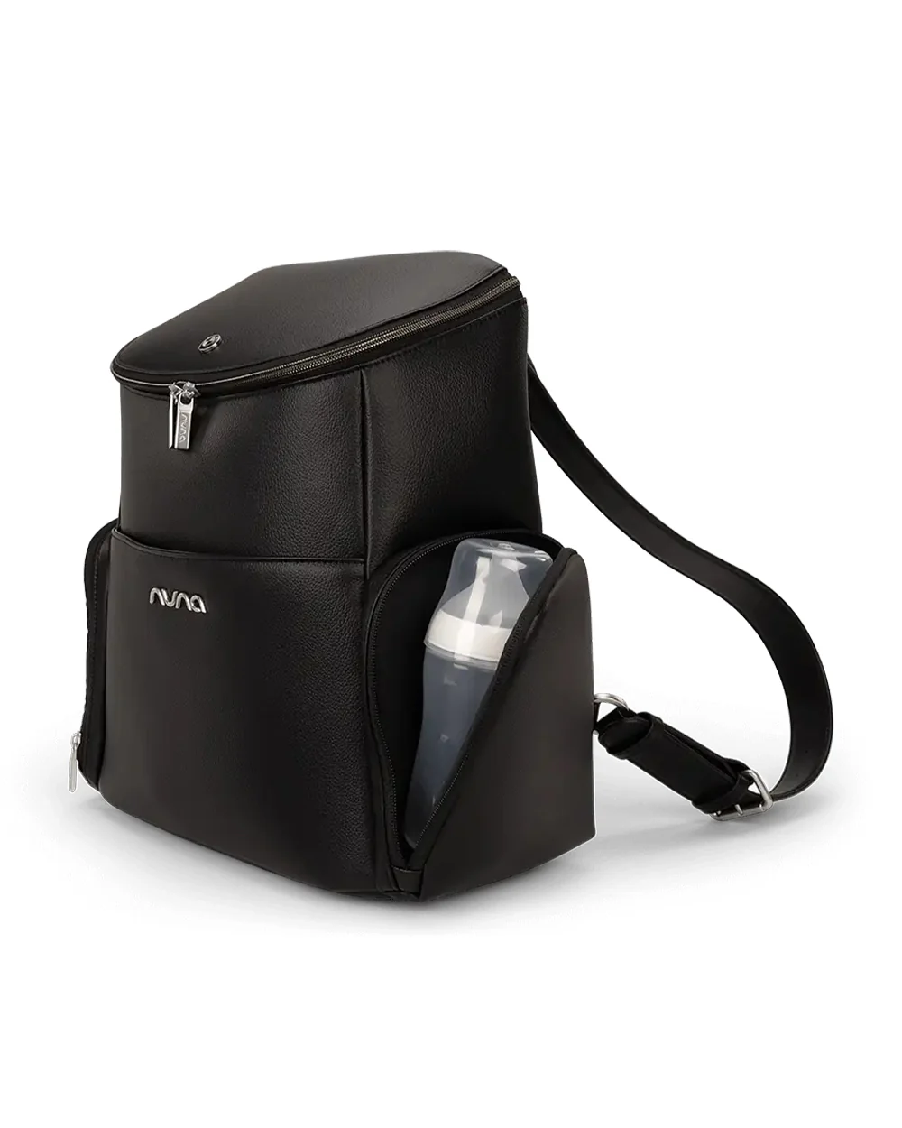 Nuna Essential BMW Collection Diaper Bag-Backpack-Changing Pad With Magnetic Closure-Removable Toiletry Pouch-Back Pocket Unzips Into Trolley Sleeve-Element - Image 3