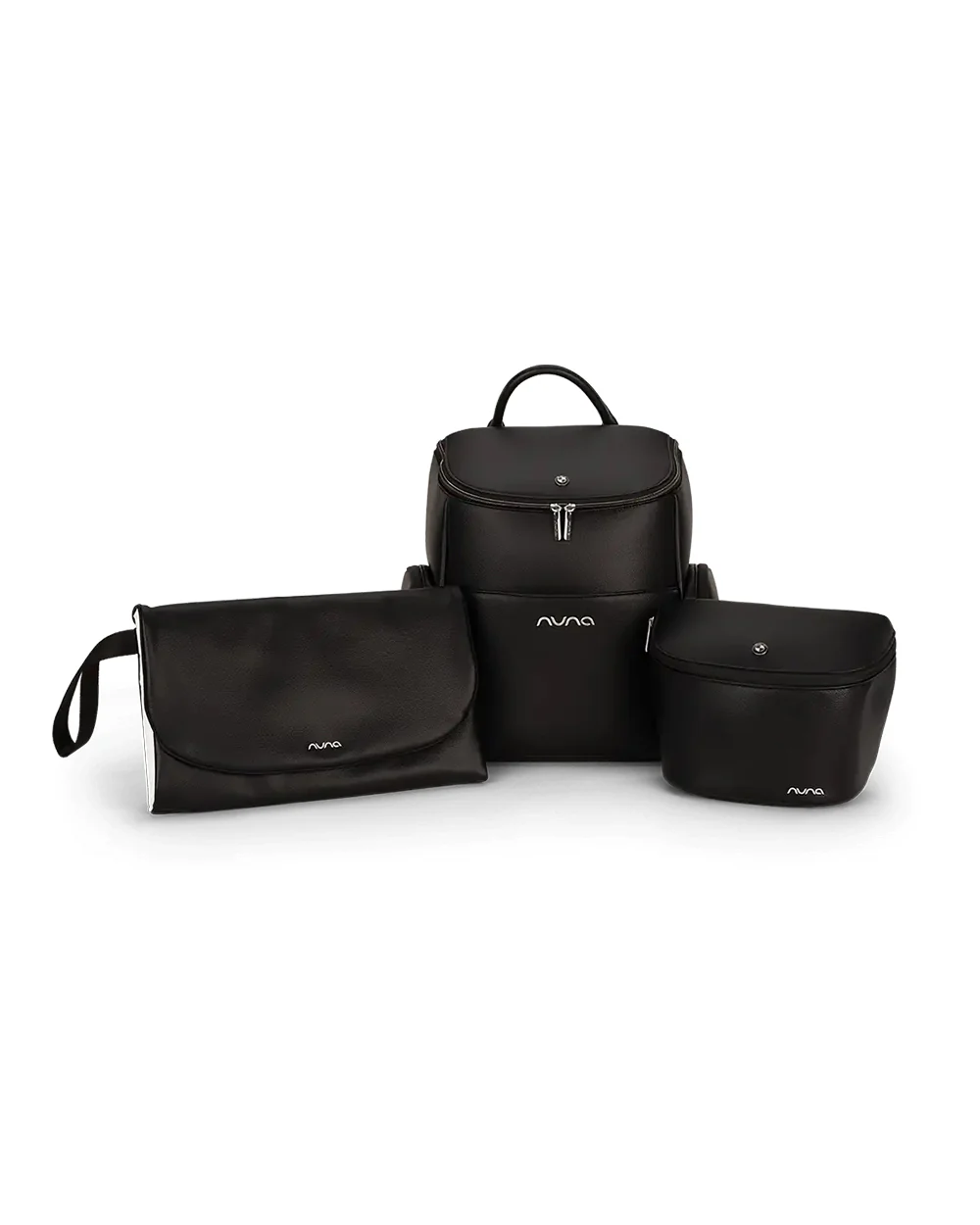 Nuna Essential BMW Collection Diaper Bag-Backpack-Changing Pad With Magnetic Closure-Removable Toiletry Pouch-Back Pocket Unzips Into Trolley Sleeve-Element - Image 4