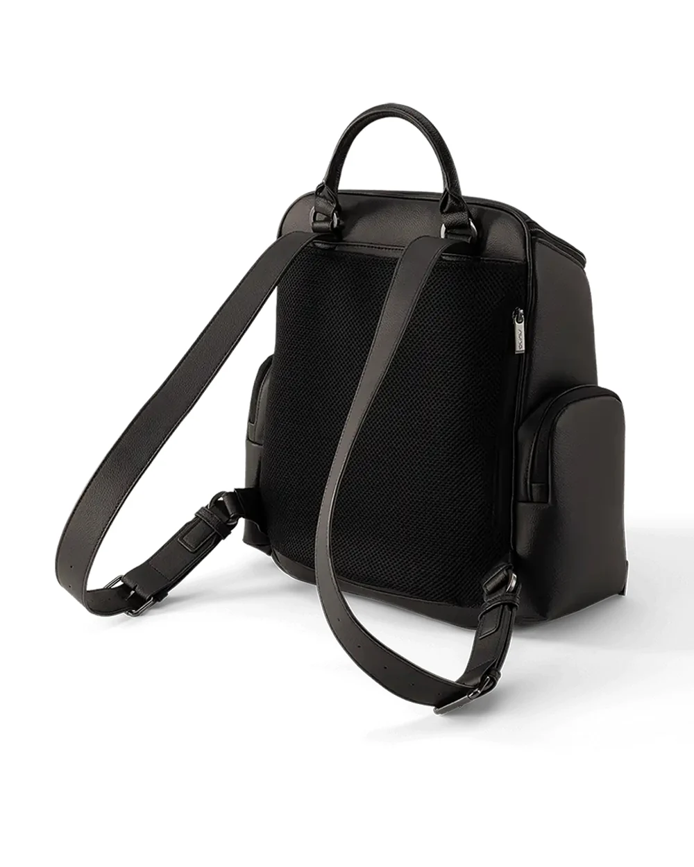 Nuna Essential Diaper Bag-Backpack-Changing Pad With Magnetic Closure-Removable Toiletry Pouch-Back Pocket Unzips Into Trolley Sleeve-Caviar - Image 6