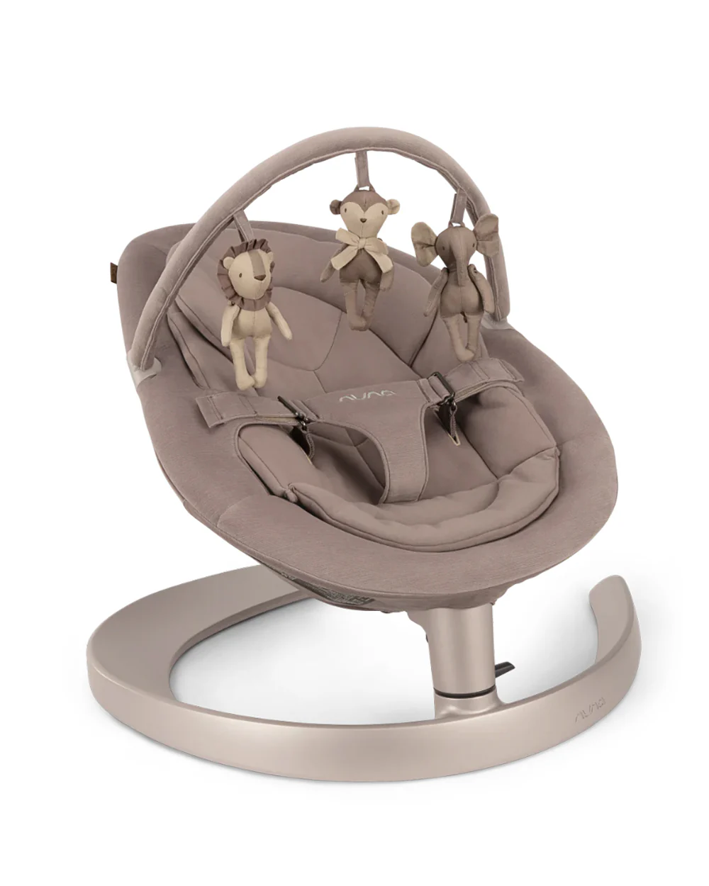 Nuna Leaf Grow Baby Bouncer-Organic Jersey Knit Cotton Insert-3 Ergonomic Recline Positions-With Toy Bar-2 Years Warranty-For Infants-Cedar
