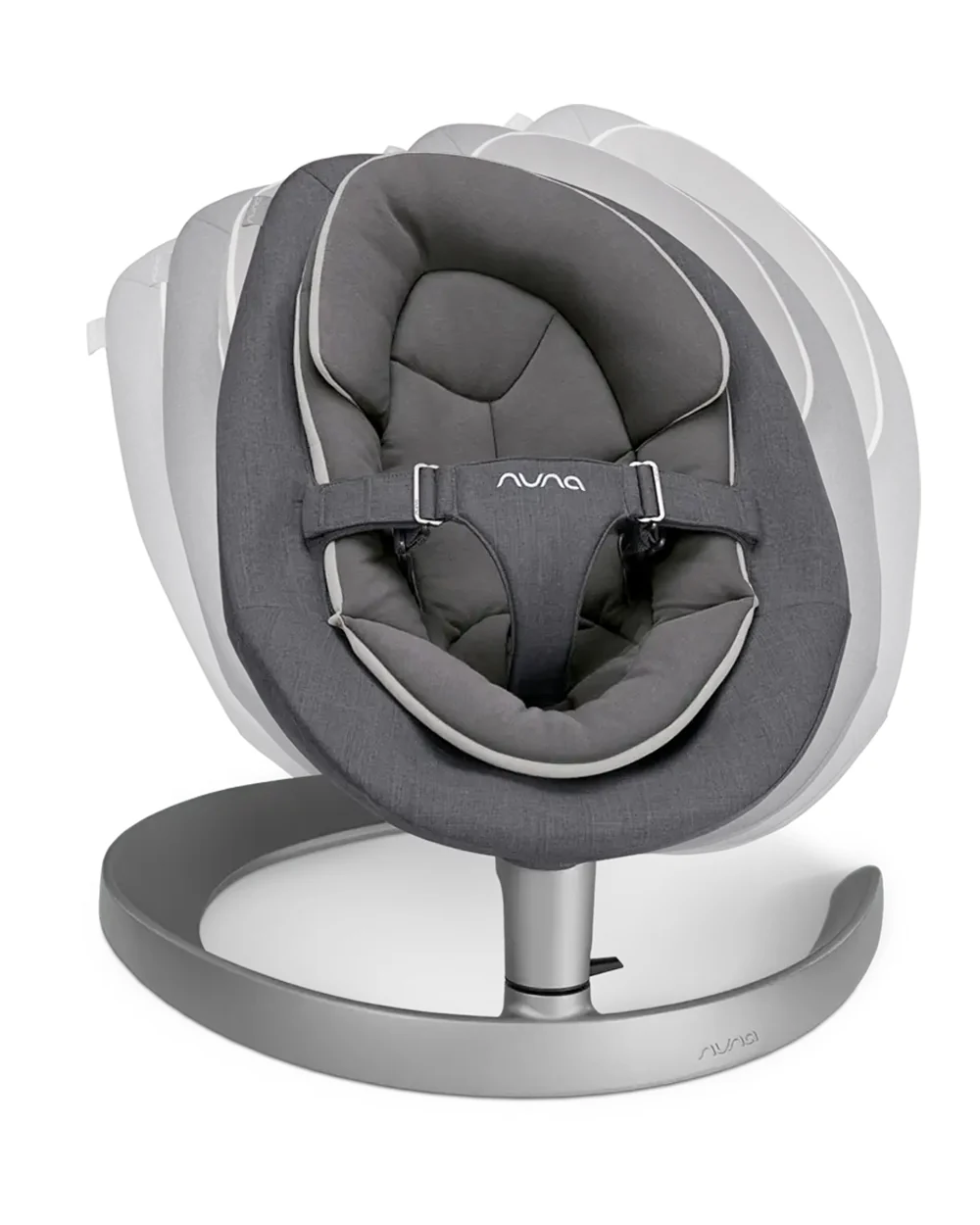 Nuna Leaf Grow Baby Bouncer-Organic Jersey Knit Cotton Insert-3 Ergonomic Recline Positions-With Toy Bar-2 Years Warranty-For Infants-Granite - Image 5