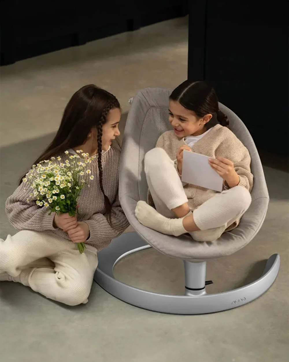 Nuna Leaf Grow Baby Bouncer-Organic Jersey Knit Cotton Insert-3 Ergonomic Recline Positions-With Toy Bar-2 Years Warranty-For Infants-Thyme - Image 7