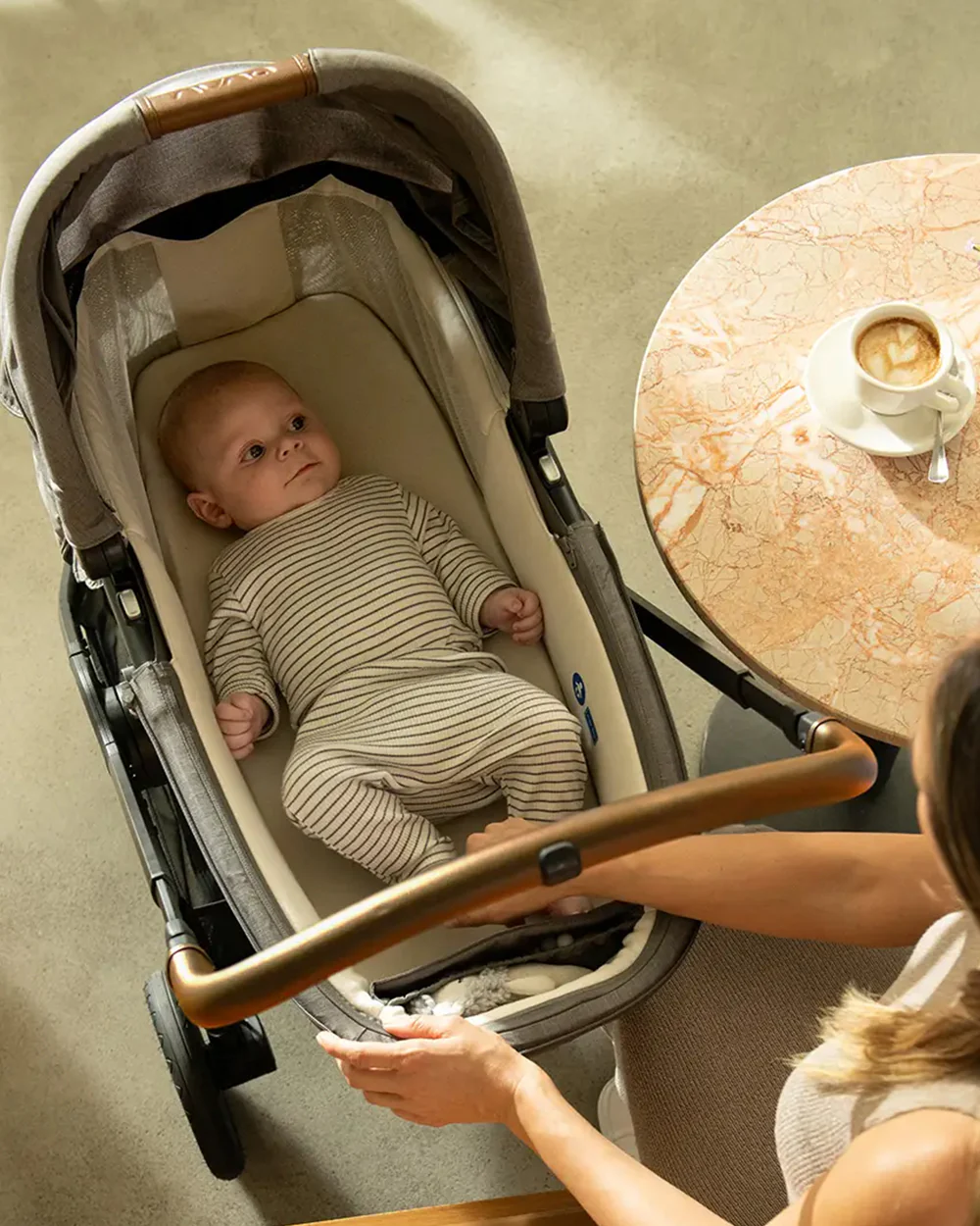 Nuna LYTL Baby Carry Cot-With Dream Drape & Ventilated Mesh Panel-Integrated Release Buttons-Compact & Flat Fold-Includes Rain Cover-2 Years Warranty-Upto 9 Kg-Thunder - Image 10