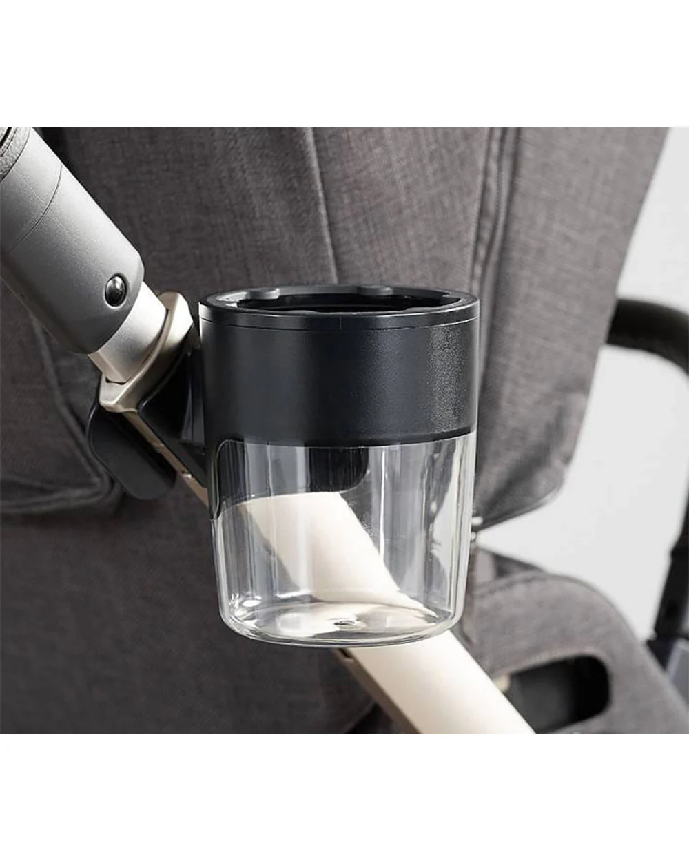 Nuna MIXX & Demi Series Cup Holder-Dishwasher Safe-Secures Easily Onto Stroller Parent Handle Bar-Transparent - Image 5