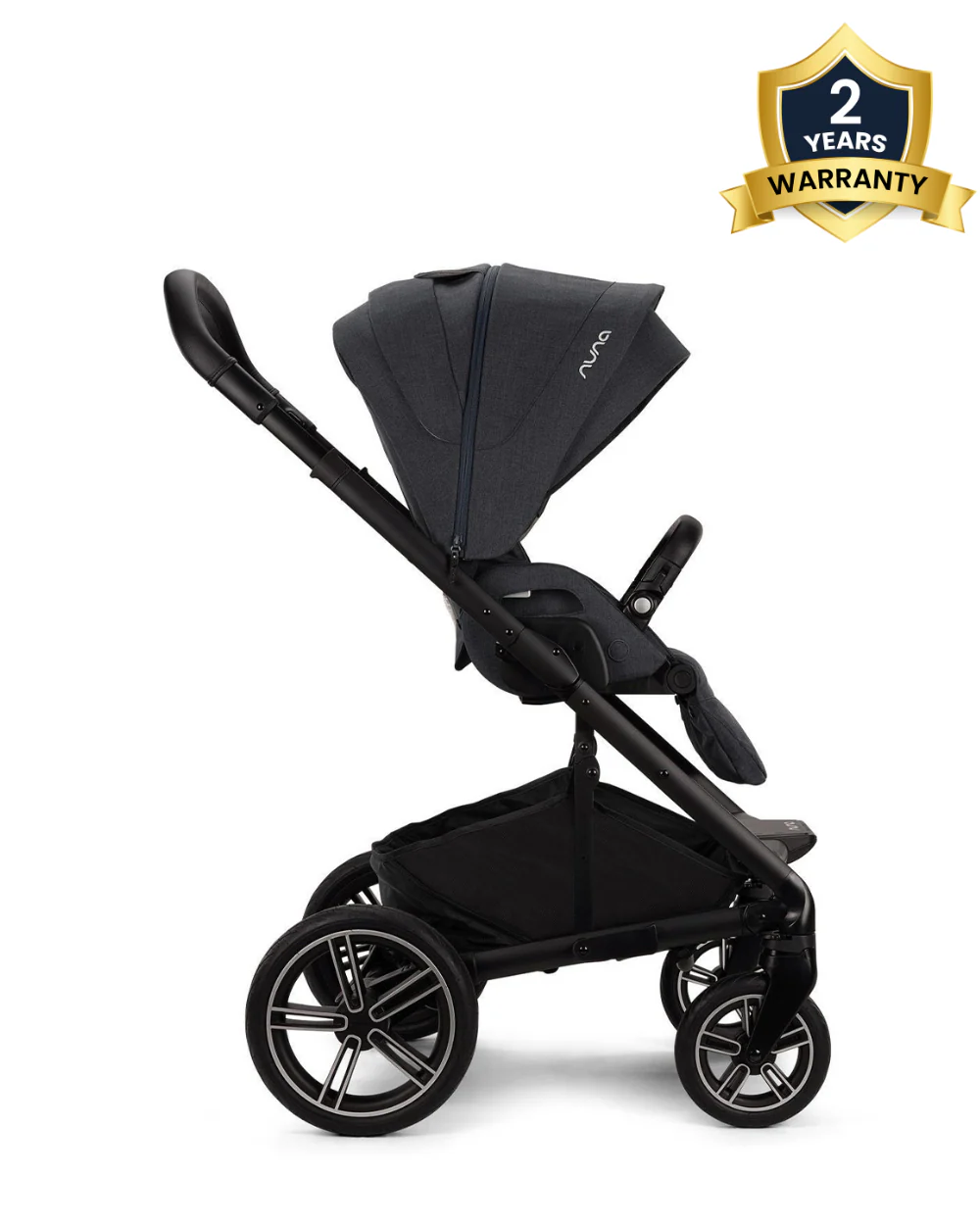 Nuna MIXX Next Baby Stroller-With Cup Holder-Height Adjustable Parent Handle Bar-All Terrain Big Rear Wheels-Includes Rain Cover & Post Adaptors-2 Years Warranty-Pram for 0 to 4Y (Upto 22 Kg)-Ocean - Image 2