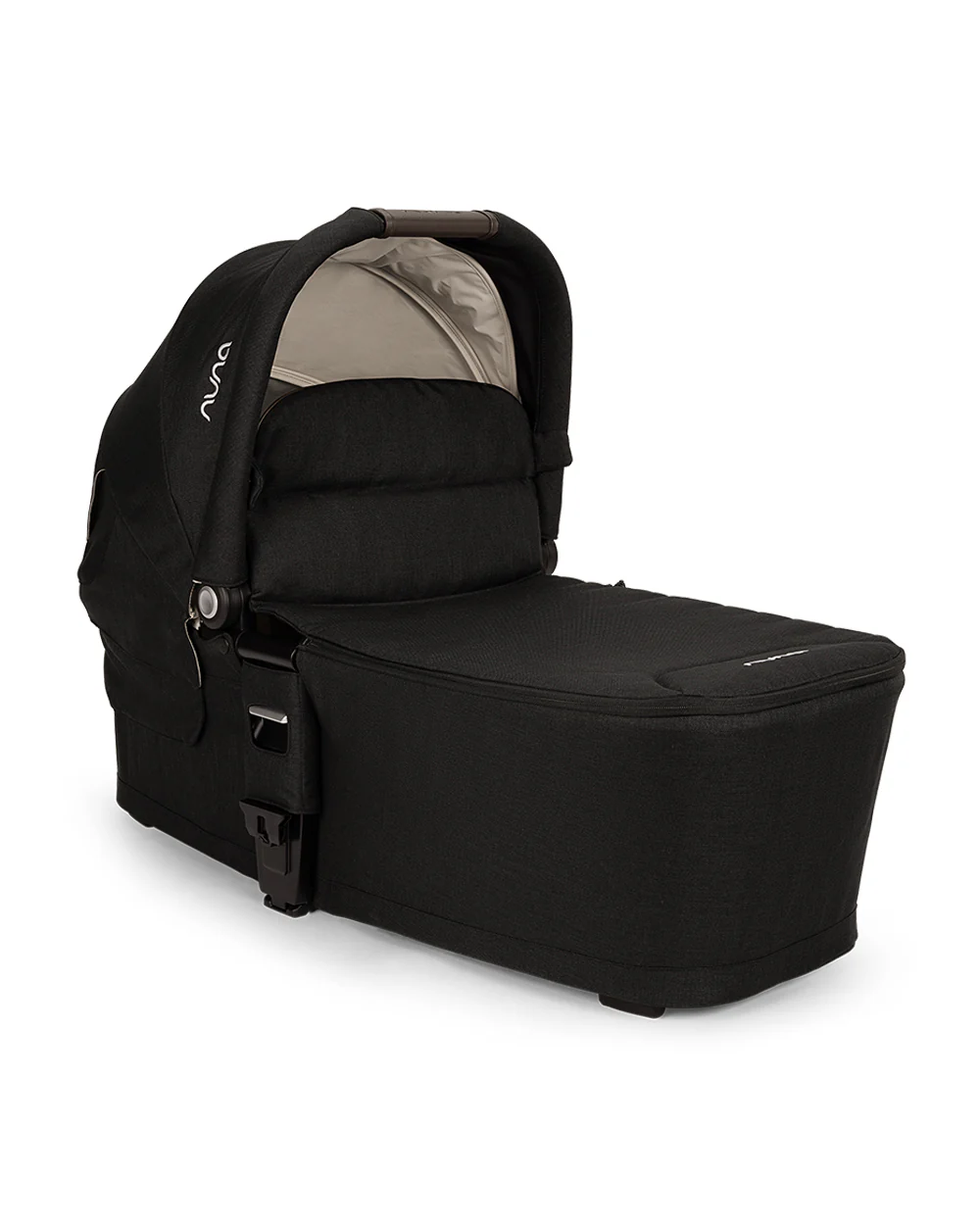 Nuna MIXX Next Carry Cot-Protective UPF 50+ Canopy-Compact Flat Fold-Non Slip Feet-For 0M+ (Upto 9 Kg)-Caviar - Image 4