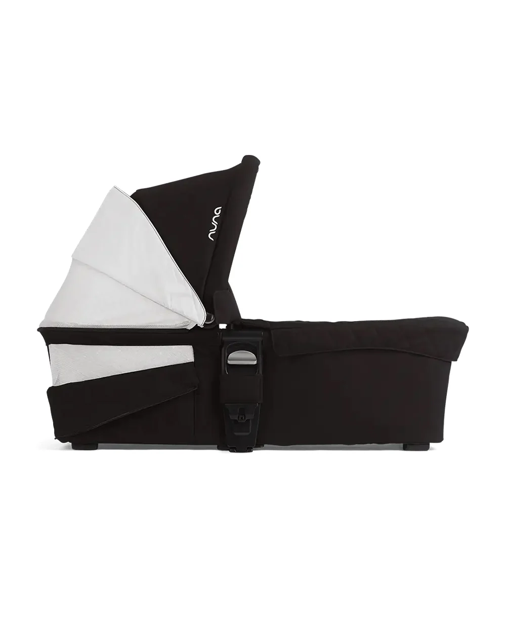 Nuna MIXX Carry Cot-Protective UPF 50+ Canopy-Compact Flat Fold-Non Slip Feet-For 0M+ (Upto 9 Kg)-Caviar - Image 9