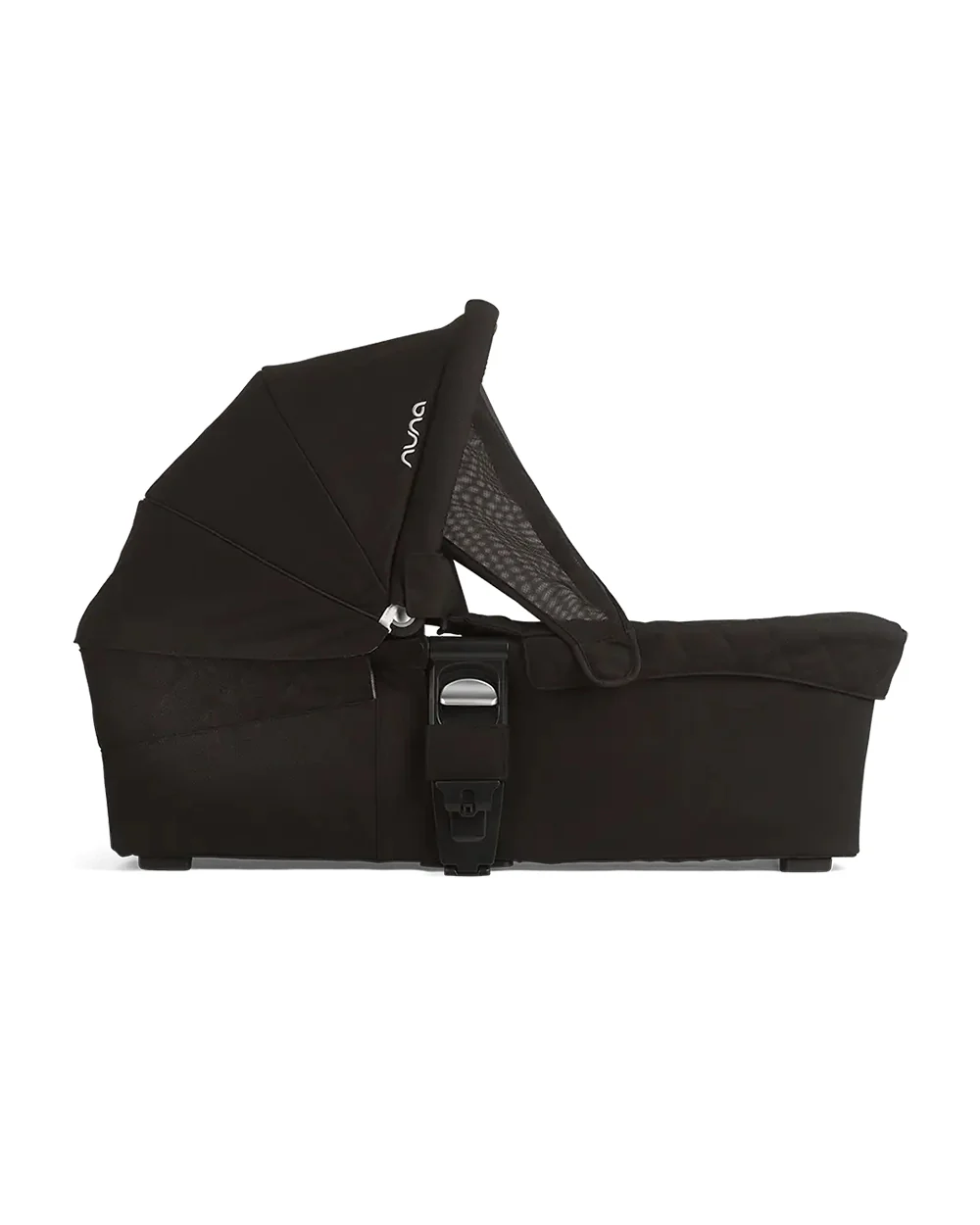 Nuna MIXX Carry Cot-Protective UPF 50+ Canopy-Compact Flat Fold-Non Slip Feet-For 0M+ (Upto 9 Kg)-Caviar - Image 5