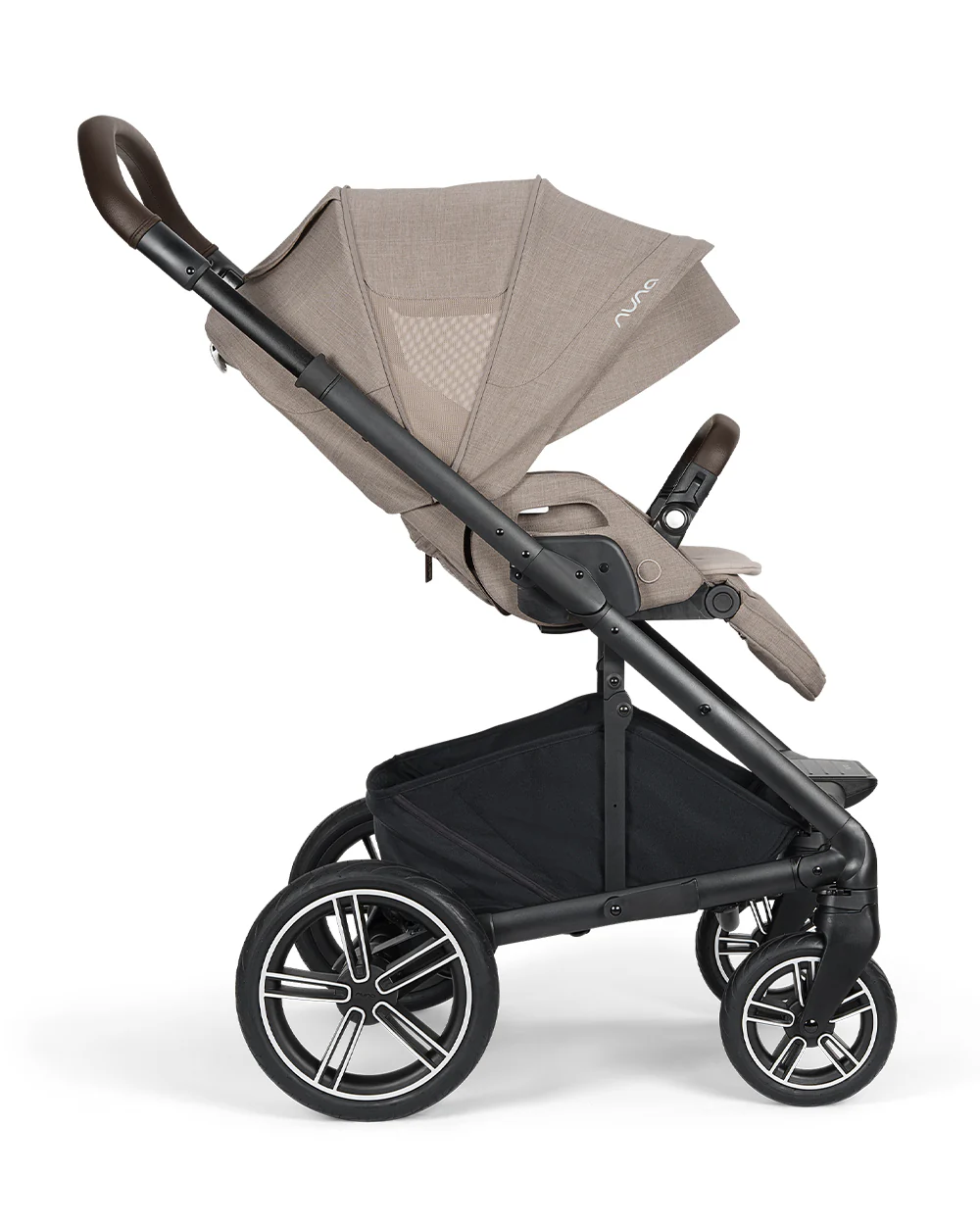 Nuna MIXX Next Baby Stroller-With Cup Holder-Height Adjustable Parent Handle Bar-All Terrain Big Rear Wheels-Includes Rain Cover & Post Adaptors-2 Years Warranty-Pram for 0 to 4Y (Upto 22 Kg)-Chateau - Image 8