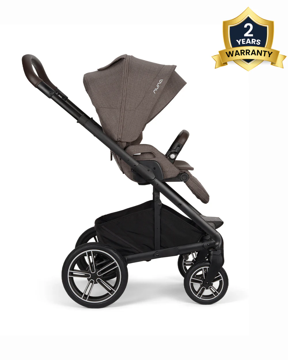 Nuna MIXX Next Baby Stroller-With Cup Holder-Height Adjustable Parent Handle Bar-All Terrain Big Rear Wheels-Includes Rain Cover & Post Adaptors-2 Years Warranty-Pram for 0 to 4Y (Upto 22 Kg)-Chestnut - Image 2
