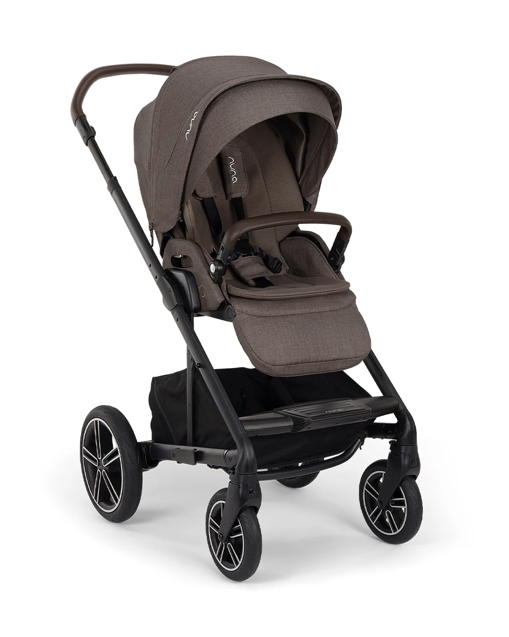 Nuna MIXX Next Baby Stroller-With Cup Holder-Height Adjustable Parent Handle Bar-All Terrain Big Rear Wheels-Includes Rain Cover & Post Adaptors-2 Years Warranty-Pram for 0 to 4Y (Upto 22 Kg)-Chestnut - Image 6
