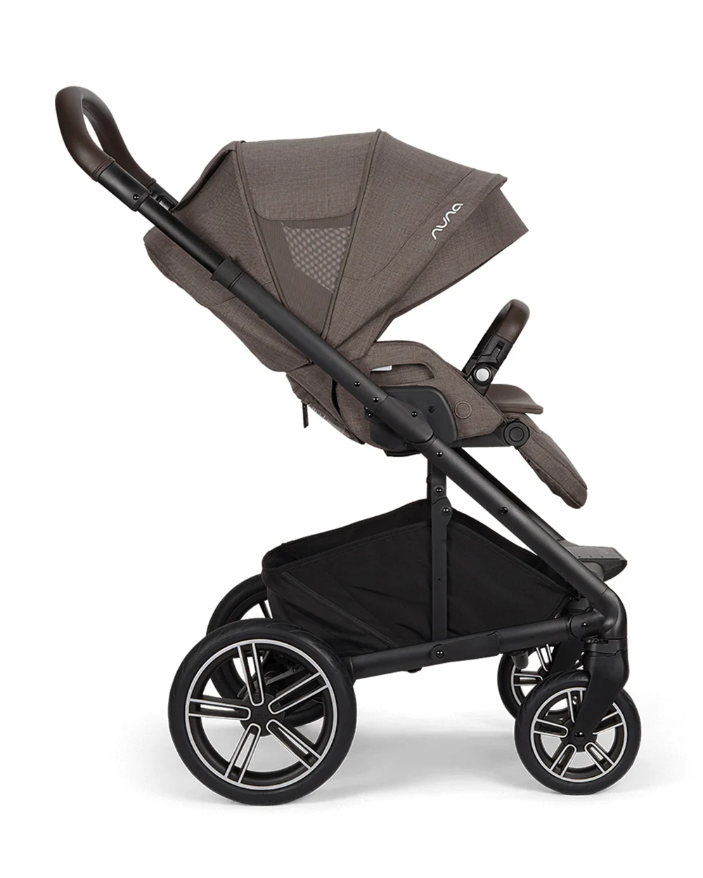Nuna MIXX Next Baby Stroller-With Cup Holder-Height Adjustable Parent Handle Bar-All Terrain Big Rear Wheels-Includes Rain Cover & Post Adaptors-2 Years Warranty-Pram for 0 to 4Y (Upto 22 Kg)-Chestnut - Image 8
