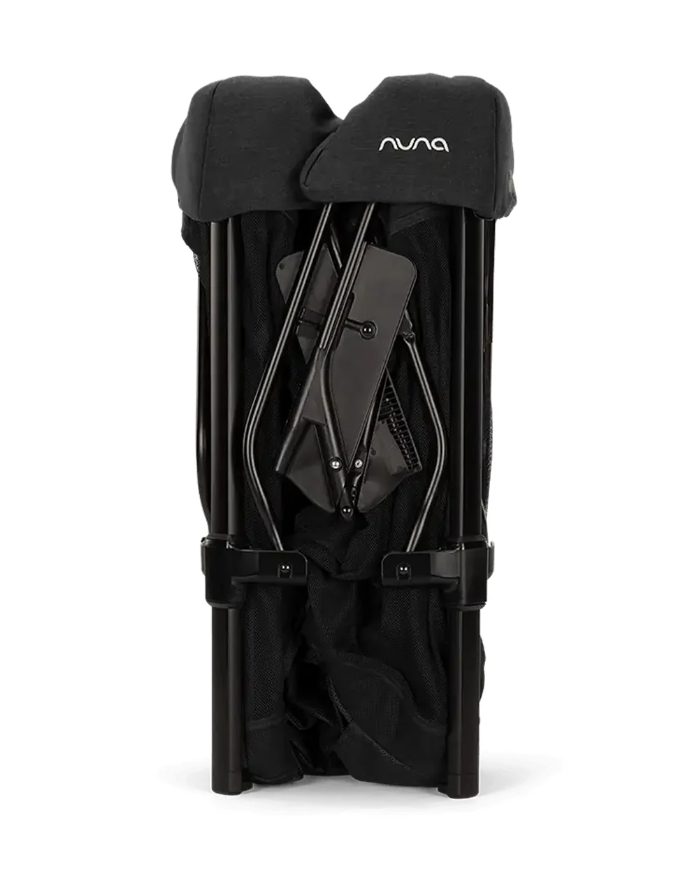Nuna PAAL Playard & Travel Crib-Functions As A Bassinet-With Padded Edges For Extra Safety-With Removable Mattress & Two Adjustable Mattress Height-Compact Fold & Includes Travel Bag-Caviar - Image 14