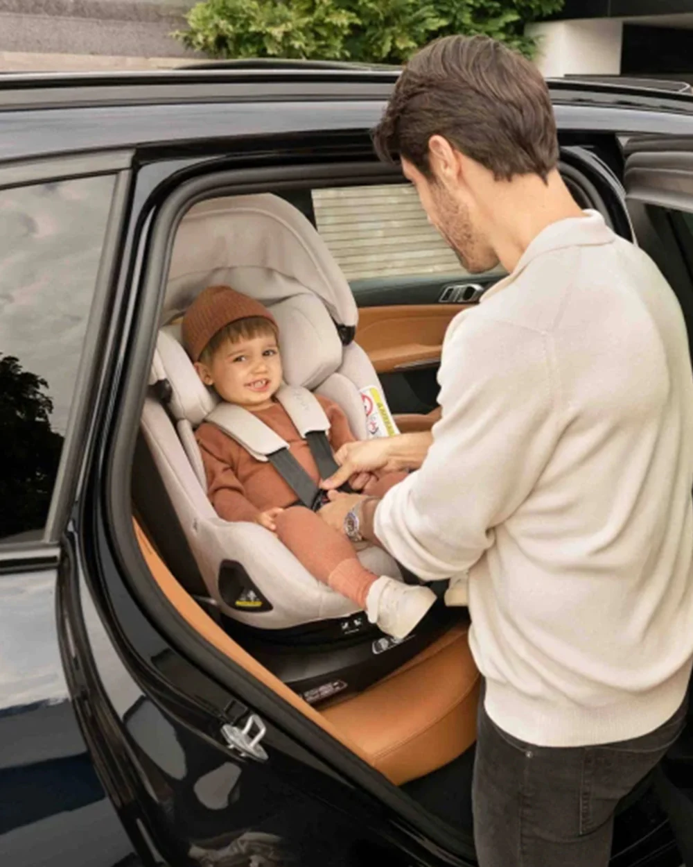 Nuna PRUU Aire Baby Car Seat-Convertible (Forward & Rear Facing)-360 Degrees Rotation-With Retractabe Sun Canopy-Moisture Absorbing Airy Mesh-5 Positions Recline In Both Mode-For 0 to 4Y (Upto 19 Kg)-Cedar - Image 20