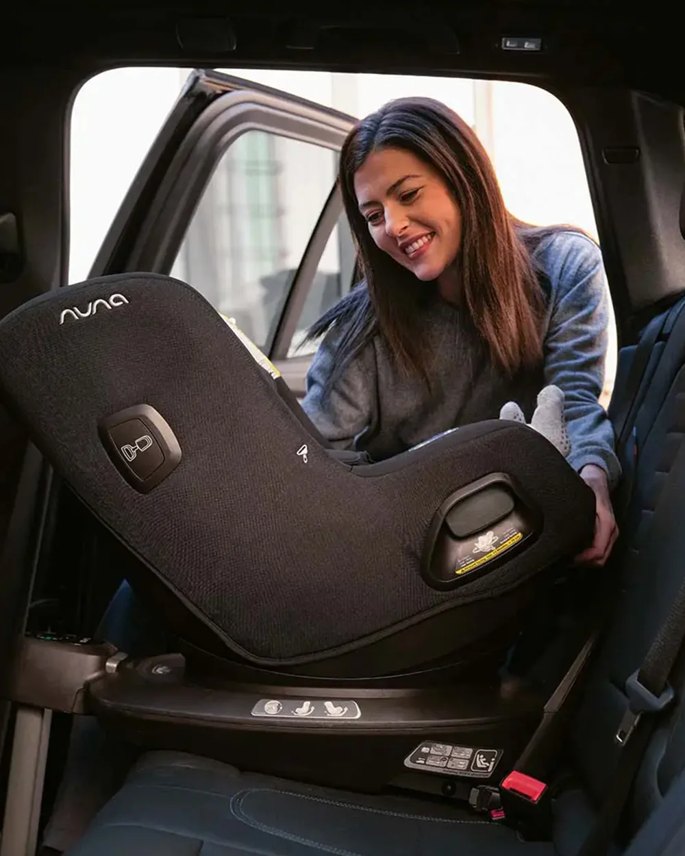 Nuna Pruu Baby Car Seat-Convertible Car Seat-360 Degree Rotation-10 Position Reclining Seat-Integrated Rebound Bar to Minimize Rotation During Impact-2 Years Warranty-For 0 to 5Y (Upto 19Kg)-Forest - Image 17