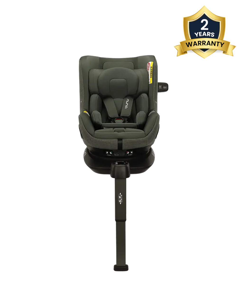 Nuna Pruu Baby Car Seat-Convertible Car Seat-360 Degree Rotation-10 Position Reclining Seat-Integrated Rebound Bar to Minimize Rotation During Impact-2 Years Warranty-For 0 to 5Y (Upto 19Kg)-Forest - Image 2