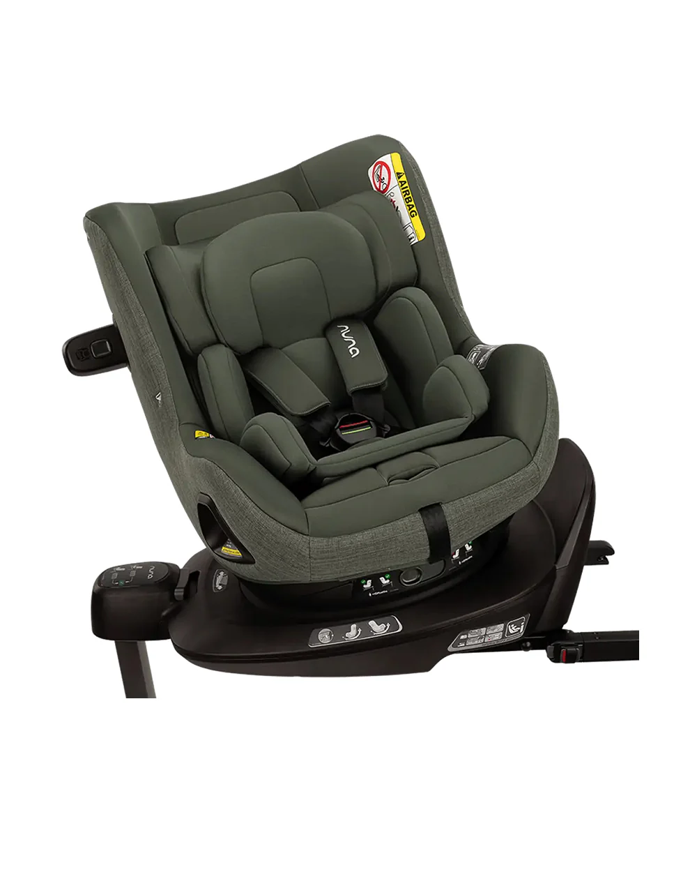 Nuna Pruu Baby Car Seat-Convertible Car Seat-360 Degree Rotation-10 Position Reclining Seat-Integrated Rebound Bar to Minimize Rotation During Impact-2 Years Warranty-For 0 to 5Y (Upto 19Kg)-Forest - Image 9