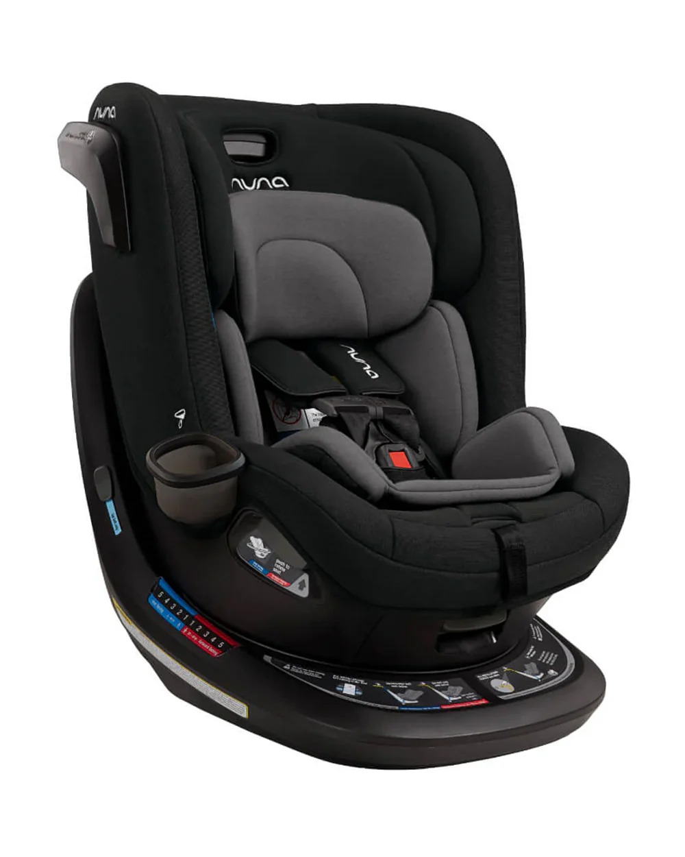Nuna Revv Baby Car Seat-Greenguard Gold Certified-Convertible (Front and Rear Facing)-360 Degree Rotation-10 Position Reclining Seat-Integrated Rebound Bar to Minimize Rotation During Impact-2 Years Warranty-For 0 to 4Y (Upto 18 Kg)-Caviar